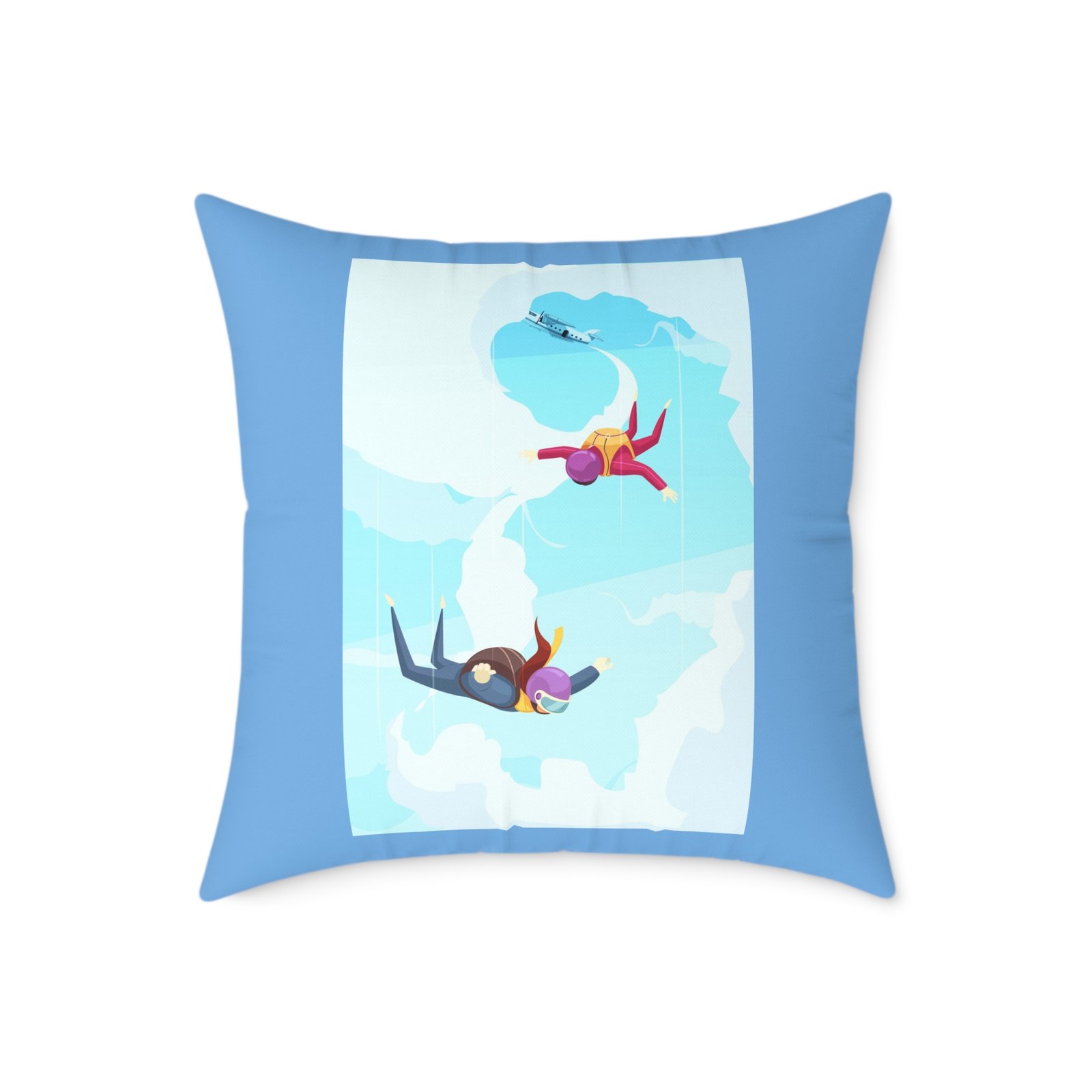 Parachuters Square Poly Canvas Pillow - Image 13
