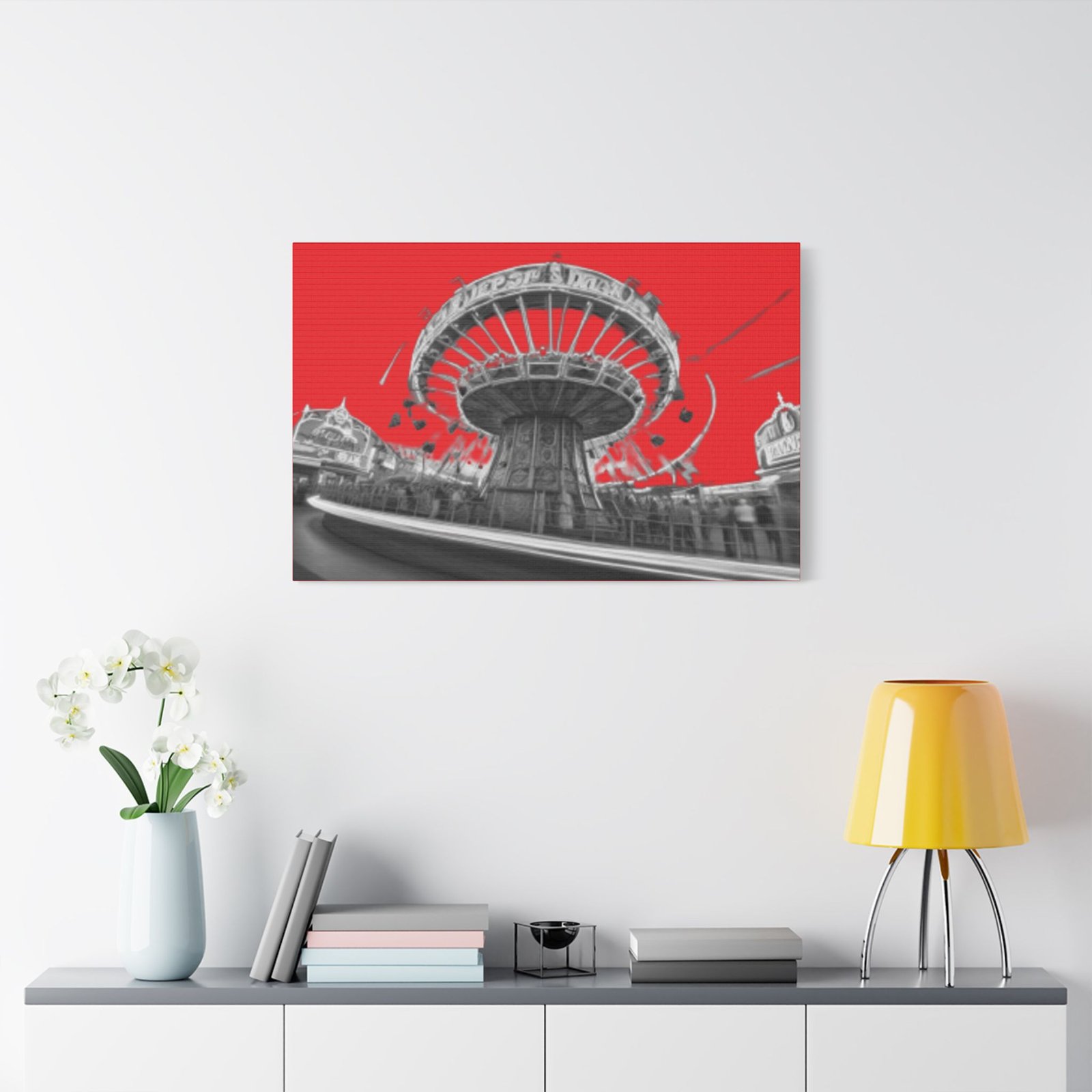 Fairground Fun Satin Canvas, Stretched - Image 15
