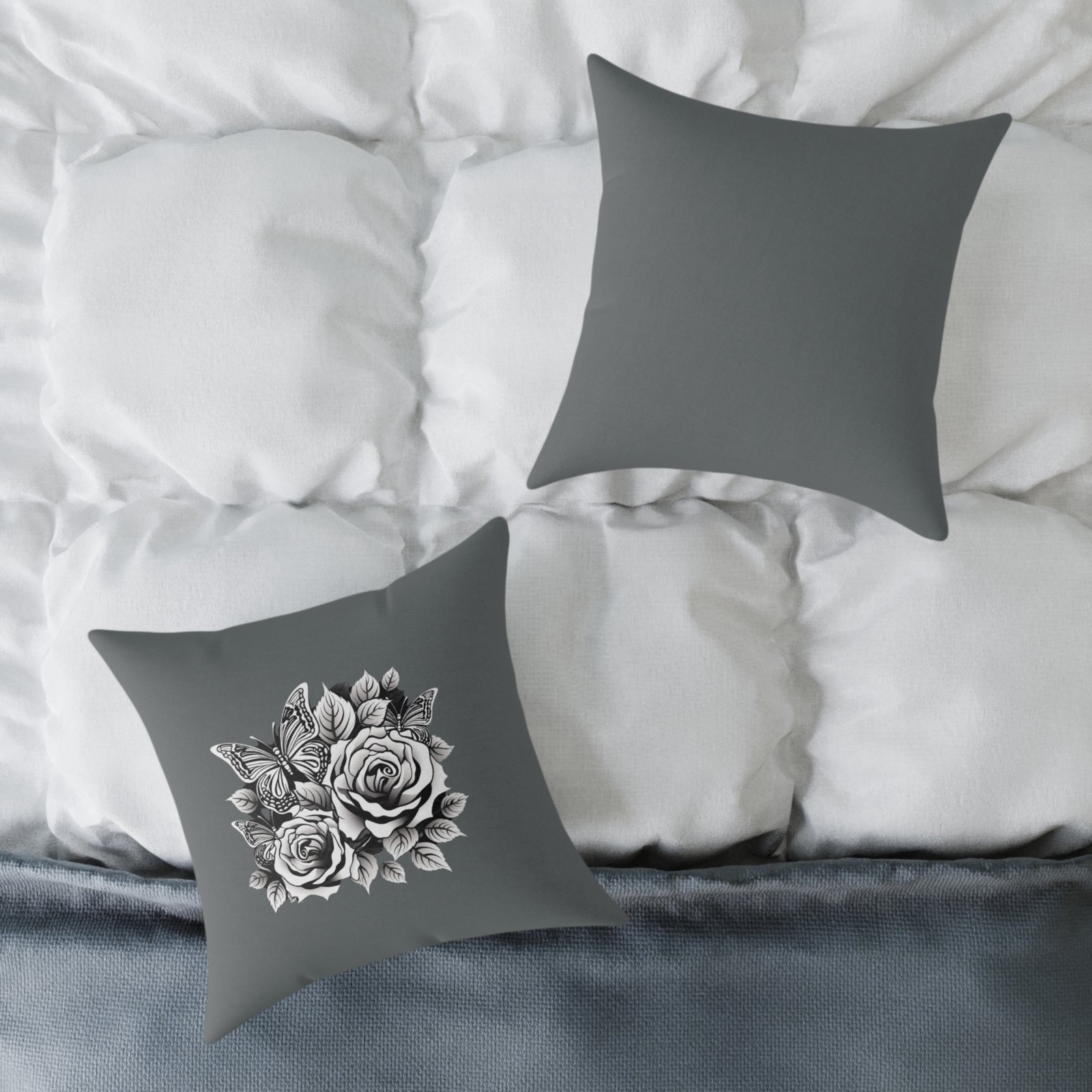 Butterfly Square Poly Canvas Pillow - Image 8