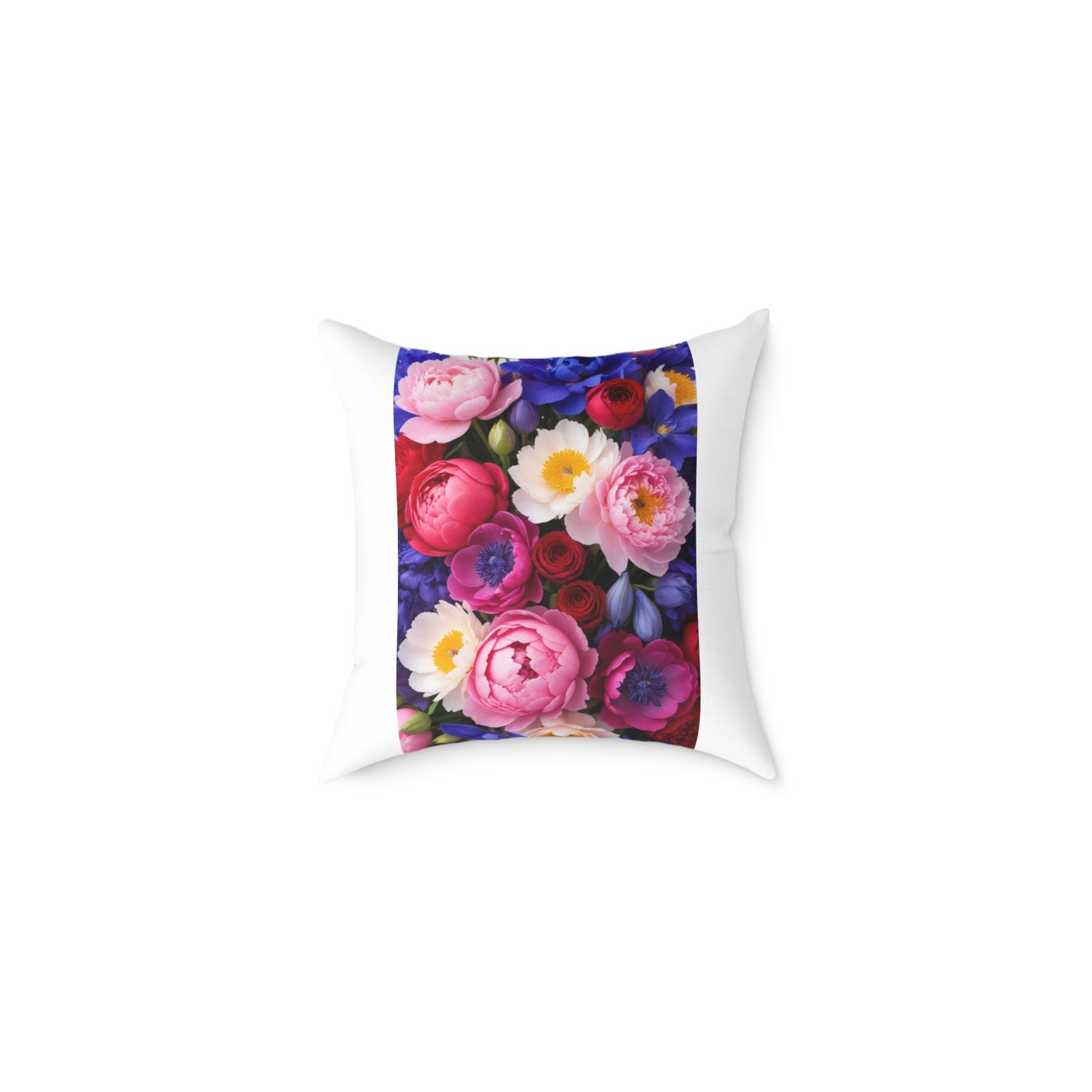 Flowers Square Poly Canvas Pillow