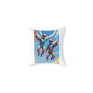 Parachuters Square Poly Canvas Pillow