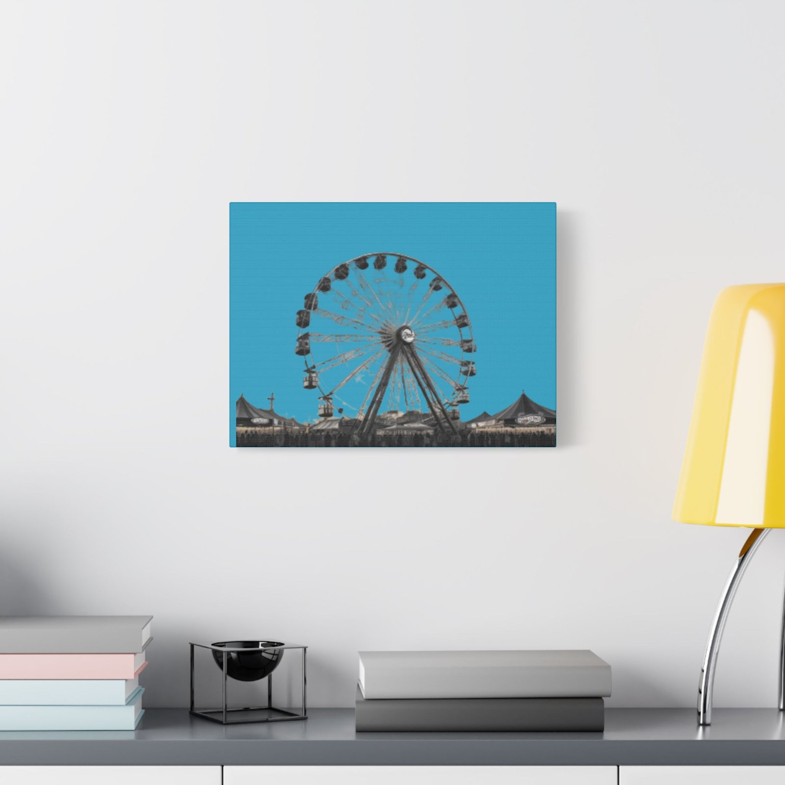 Fairground Fun Satin Canvas, Stretched - Image 3