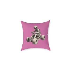 Go Karting Square Poly Canvas Pillow