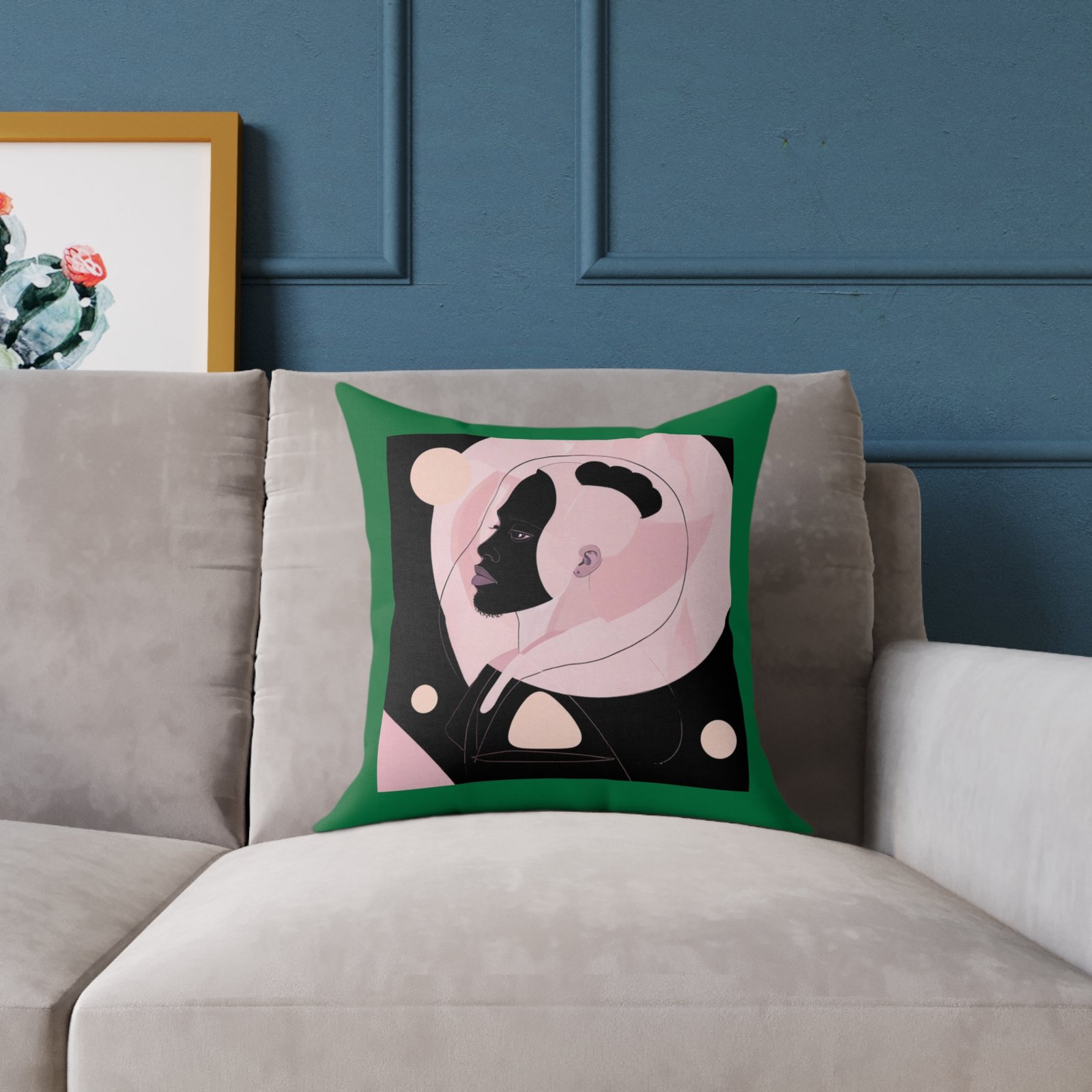 Abstract Square Poly Canvas Pillow - Image 3