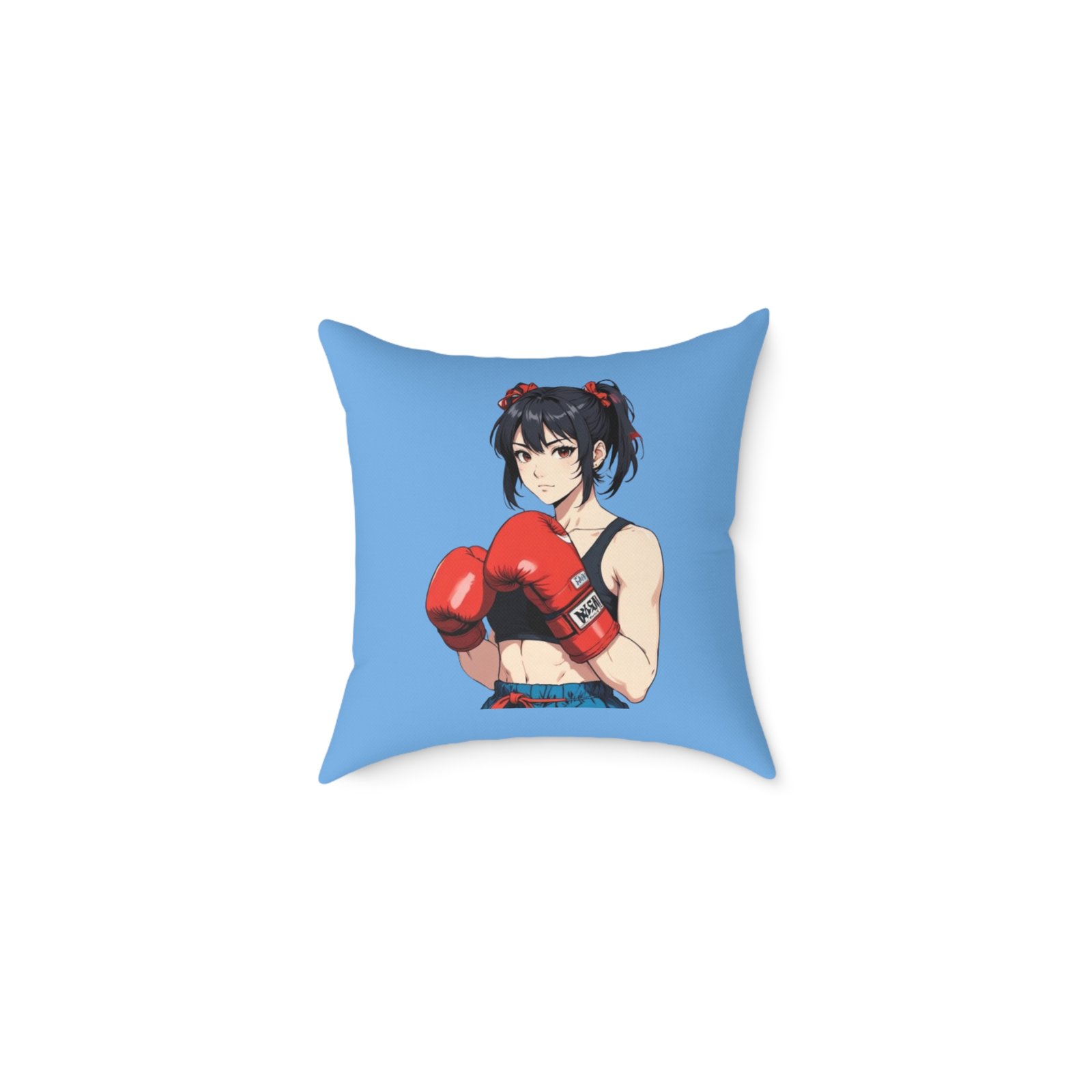 Boxing Square Poly Canvas Pillow