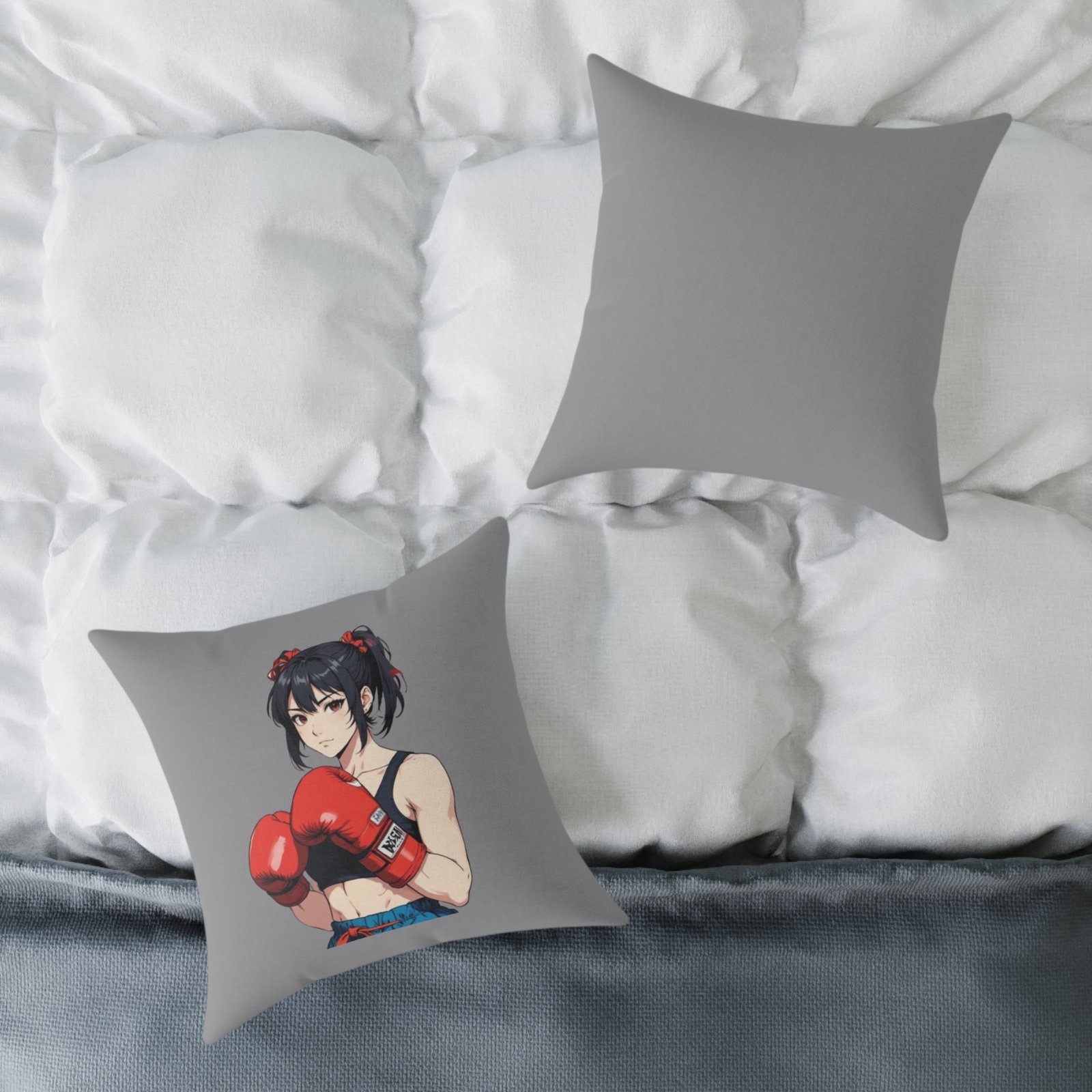 Boxing Square Poly Canvas Pillow - Image 8