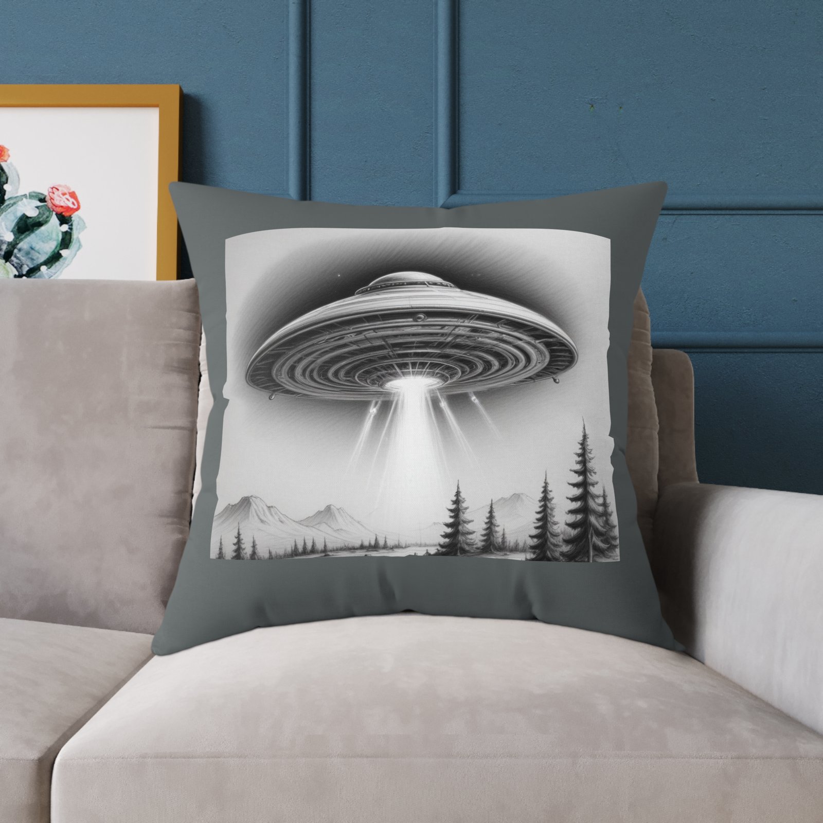 Ufo Square Poly Canvas Pillow - Image 19