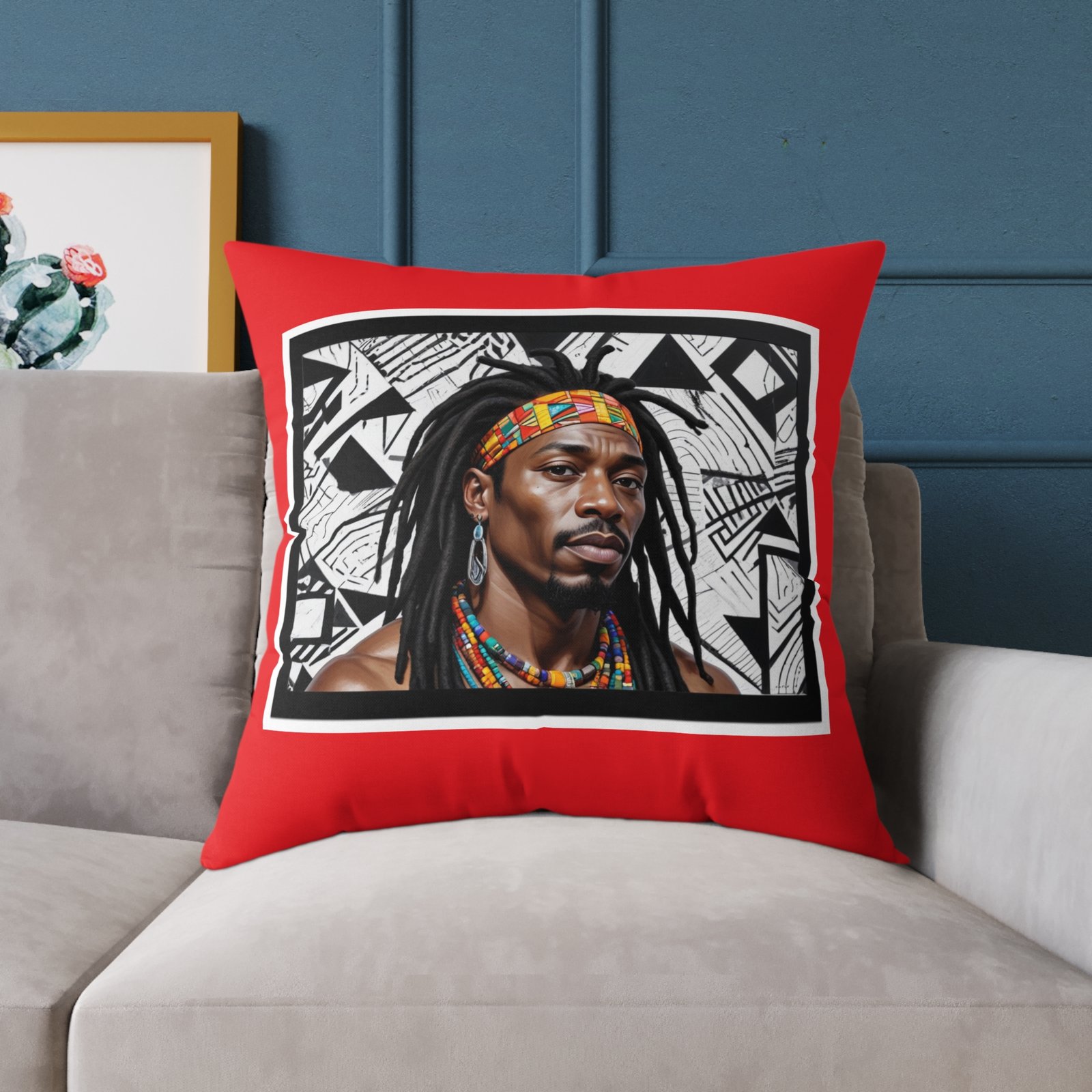Rastafarian Square Poly Canvas Pillow - Image 19