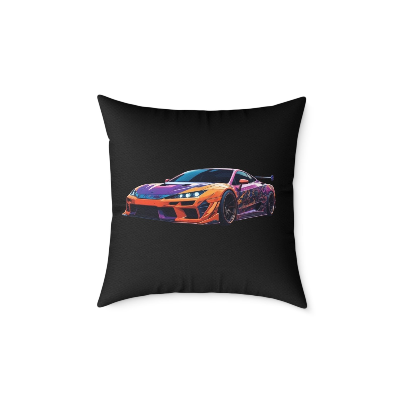 Fast Car Design Square Poly Canvas Pillow - Image 9