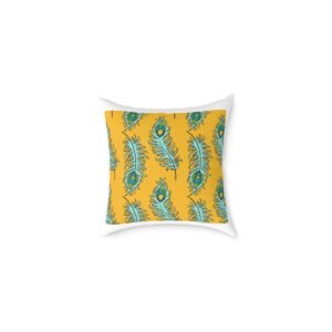 Pea cock Prin t Cushion G ift Square Poly Canvas Pillow Pea cock Prin t , G ift Cushion, Lounge Cushion, Bedroom Cushion, Cushion G ift , ,