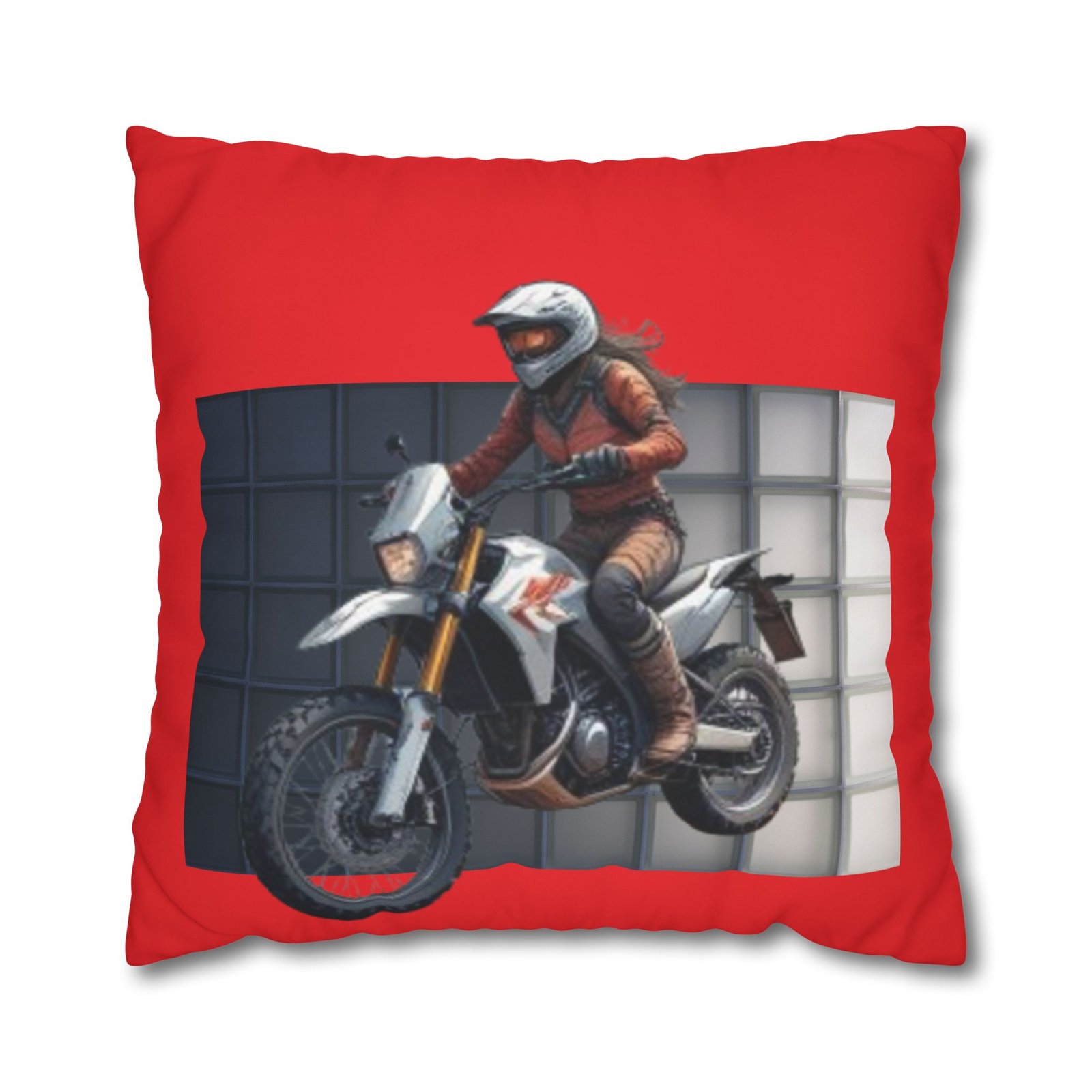 Scrambling Bikes Square Poly Canvas Pillowcase - Image 17