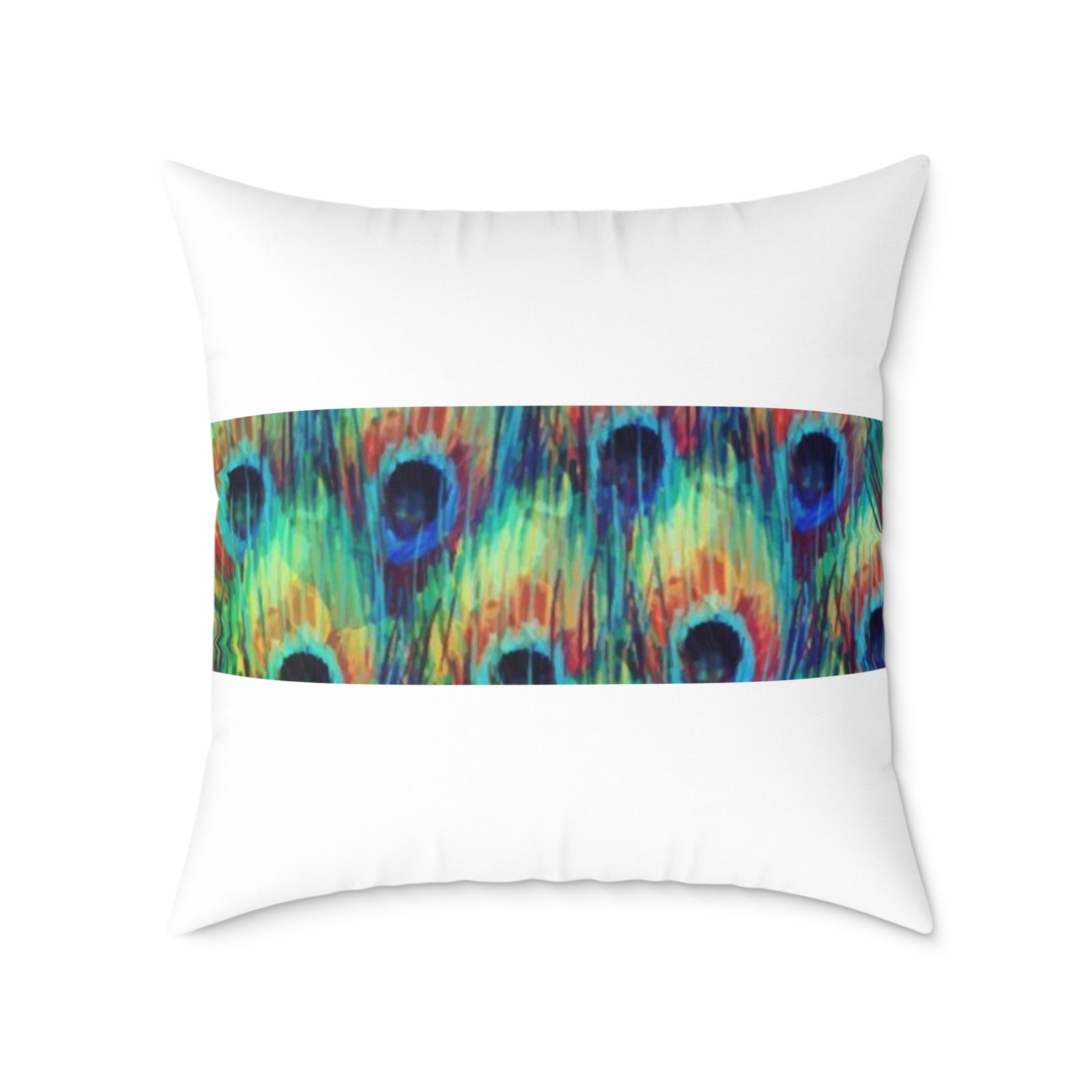 Pea cock Prin t Cushion G ift Square Poly Canvas Pillow Pea cock Prin t , G ift Cushion, Lounge Cushion, Bedroom Cushion, Cushion G ift , , - Image 17