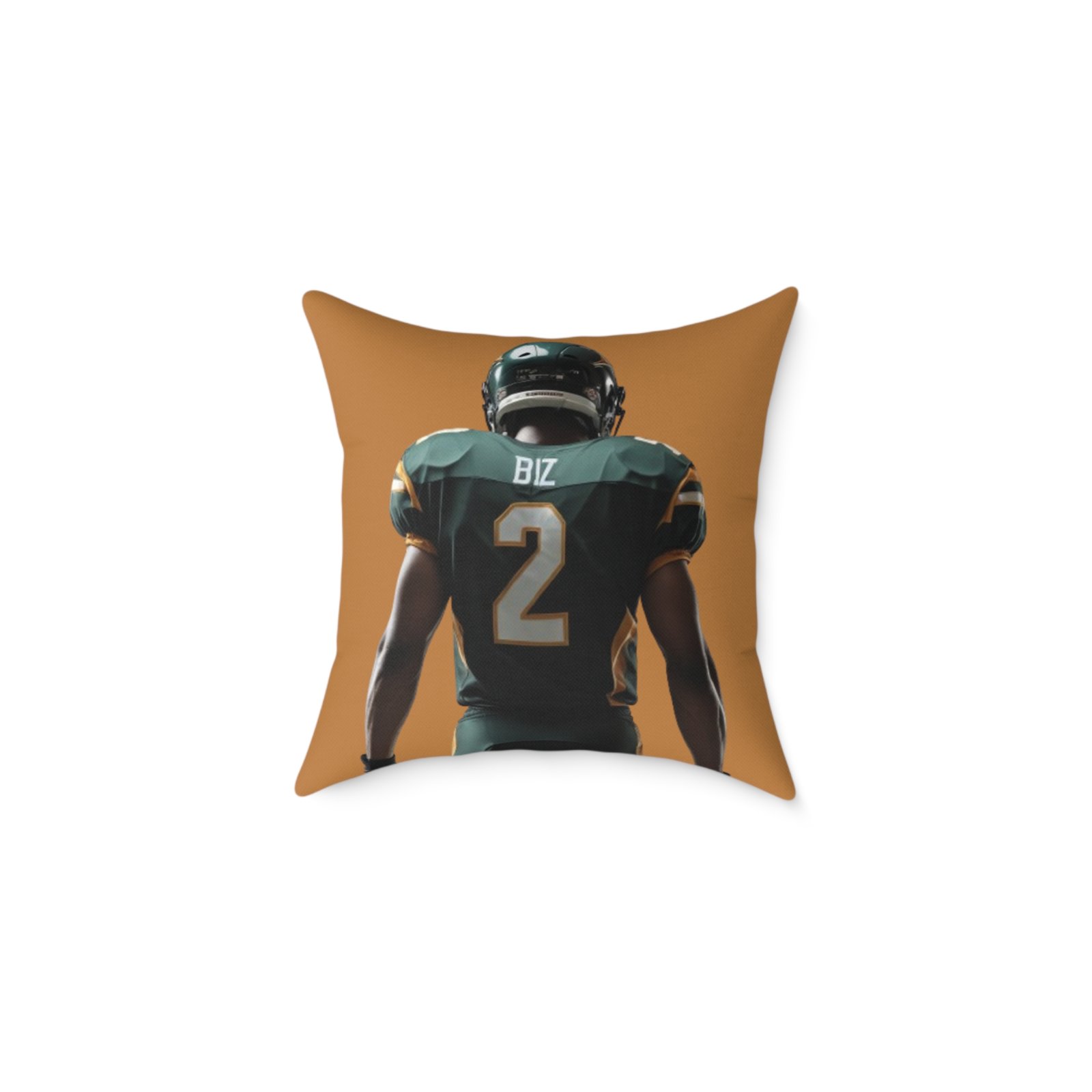 American Football Square Poly Canvas Pillow - Image 5