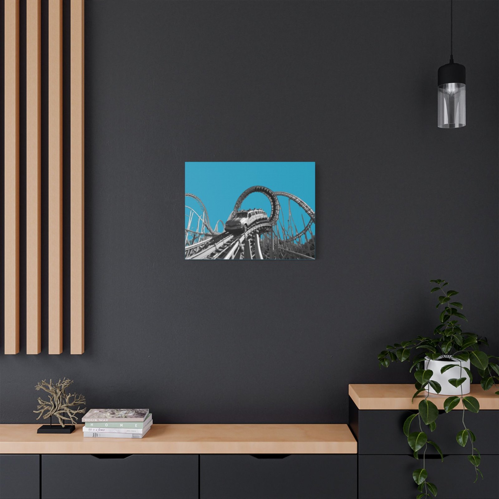 Fairground Fun Satin Canvas, Stretched - Image 8