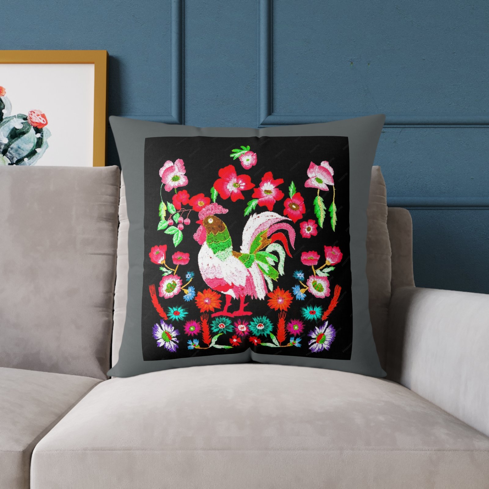Mexico Square Poly Canvas Pillow - Image 15