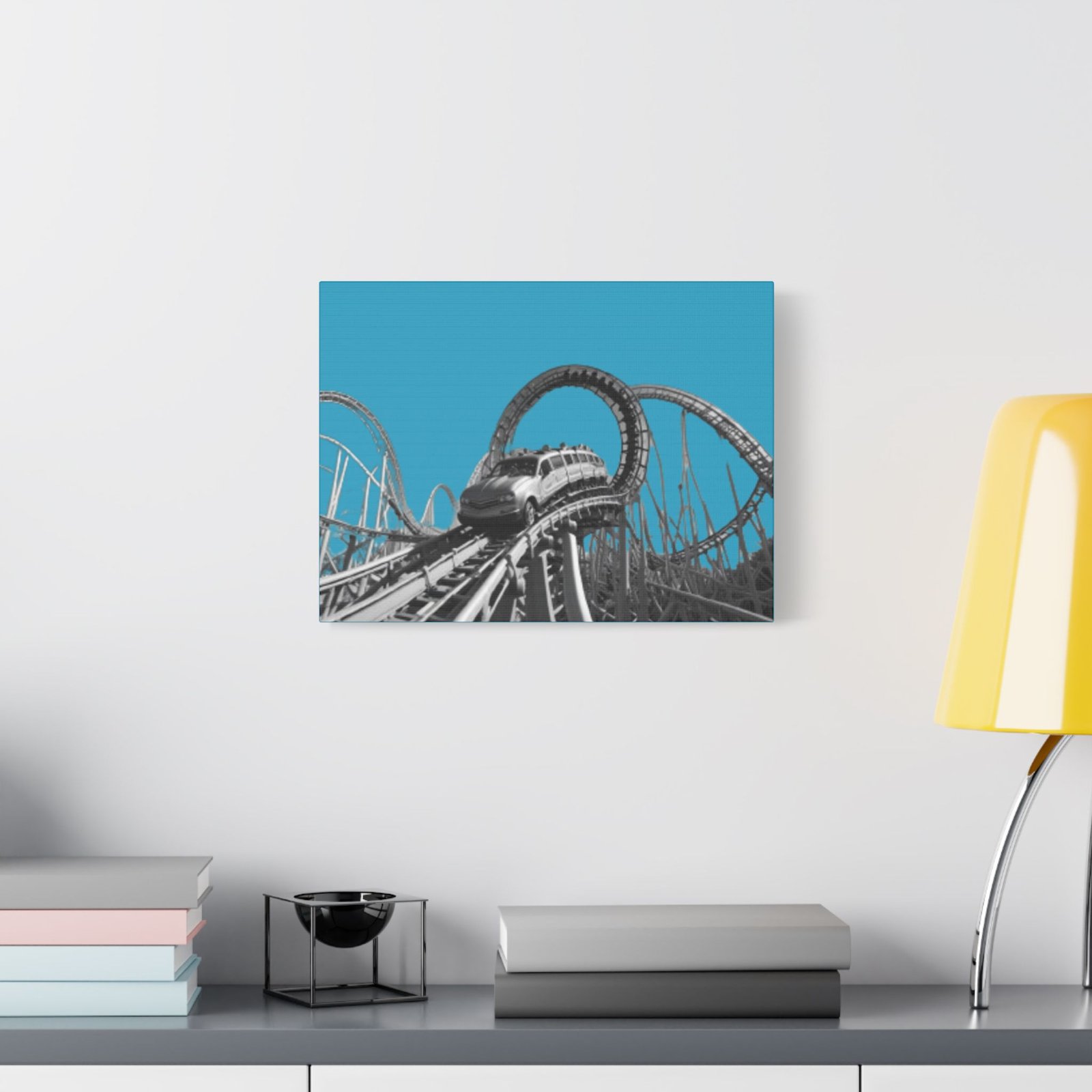 Fairground Fun Satin Canvas, Stretched - Image 3