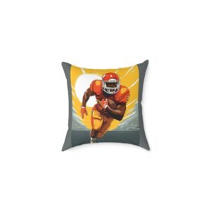 American Football Square Poly Canvas Pillow