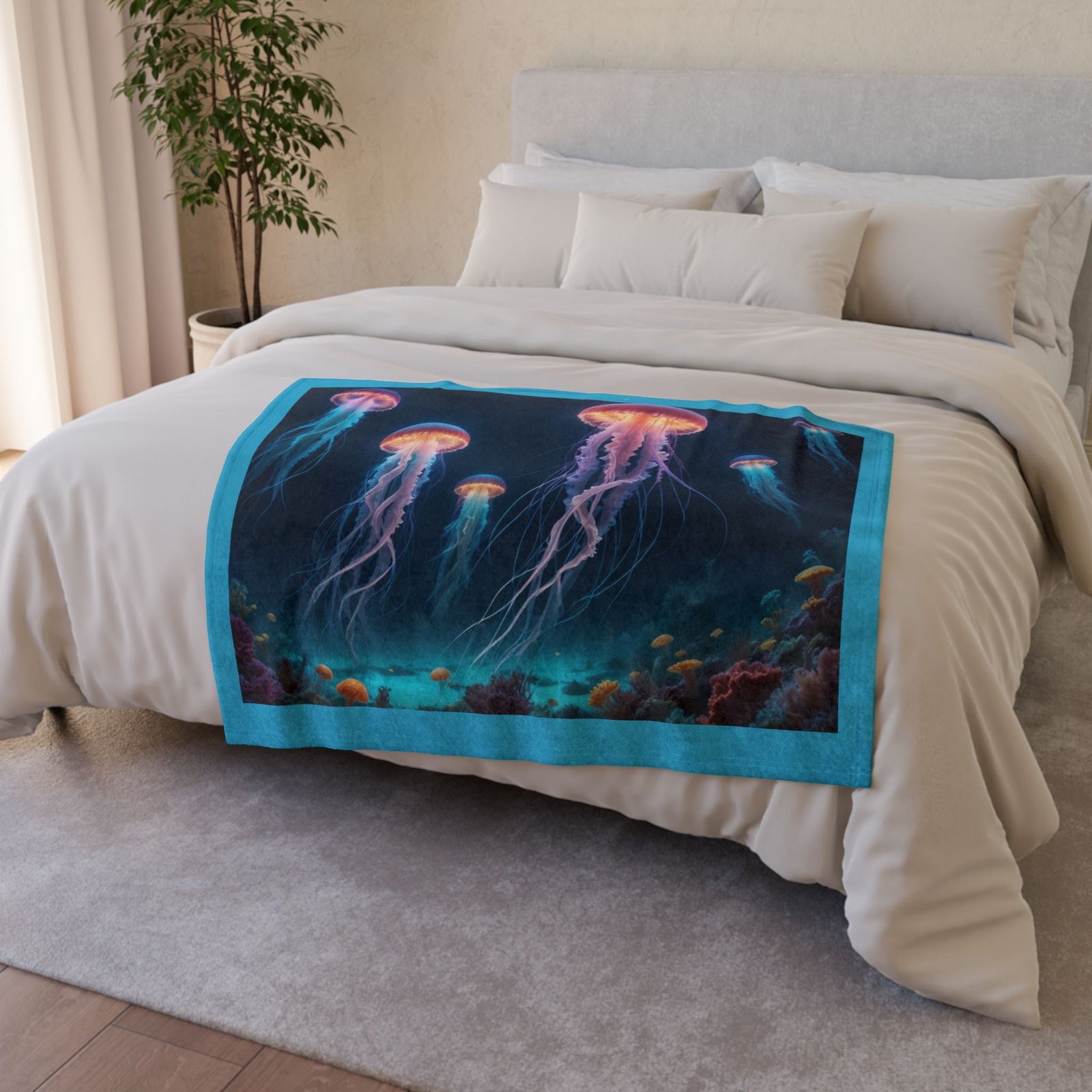 Jelly Fish Soft Polyester Blanket - Image 4