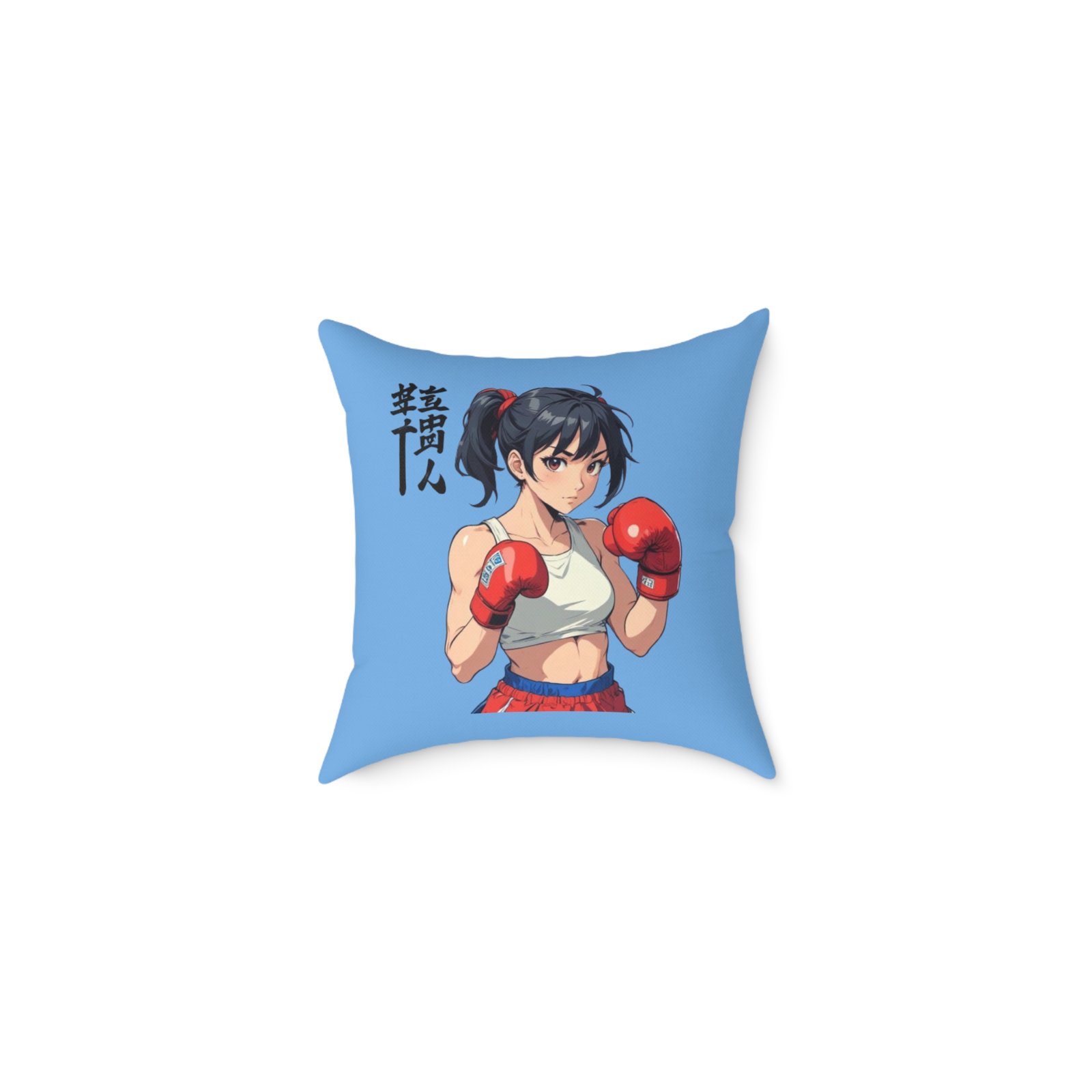 Boxing Square Poly Canvas Pillow