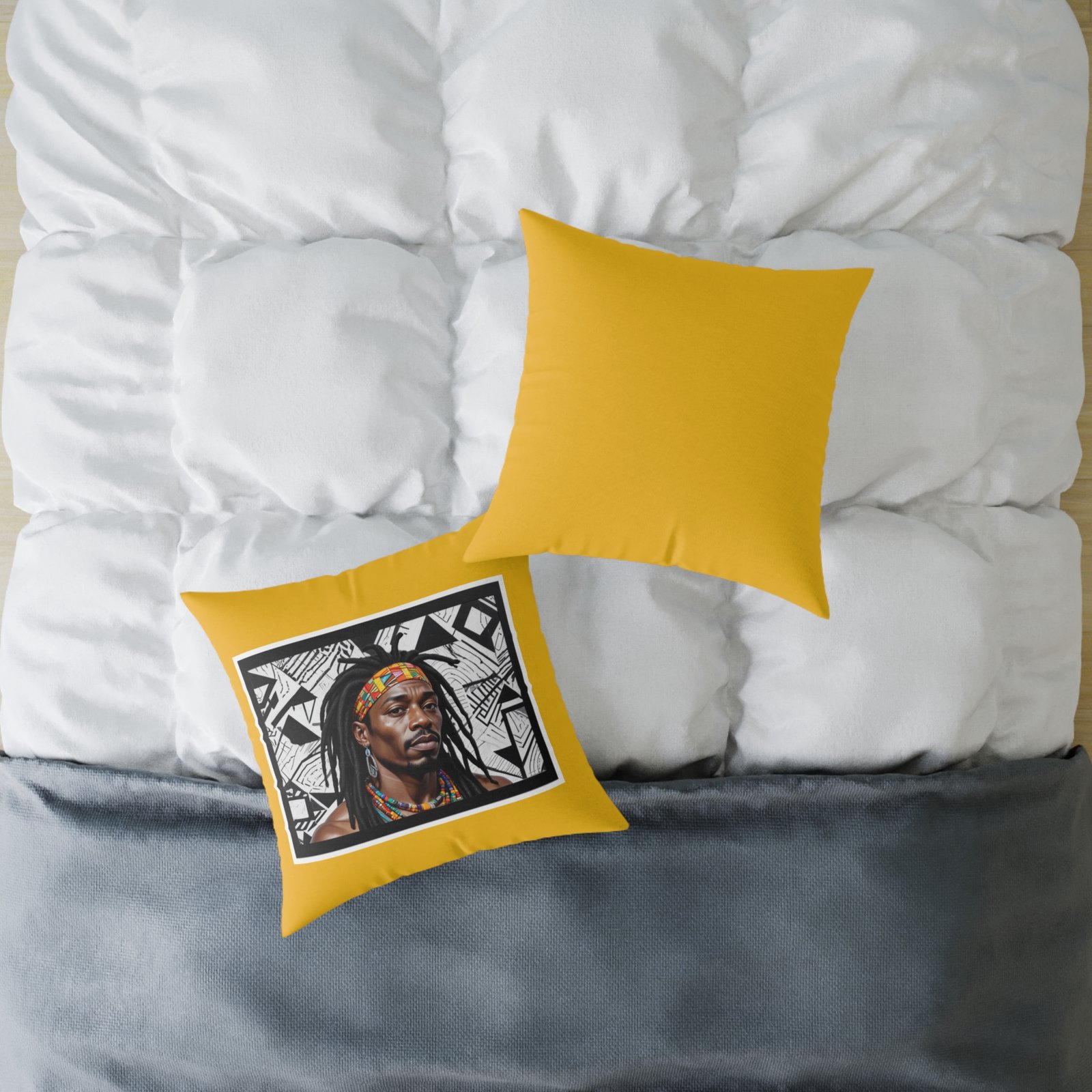 Rastafarian Square Poly Canvas Pillow - Image 12