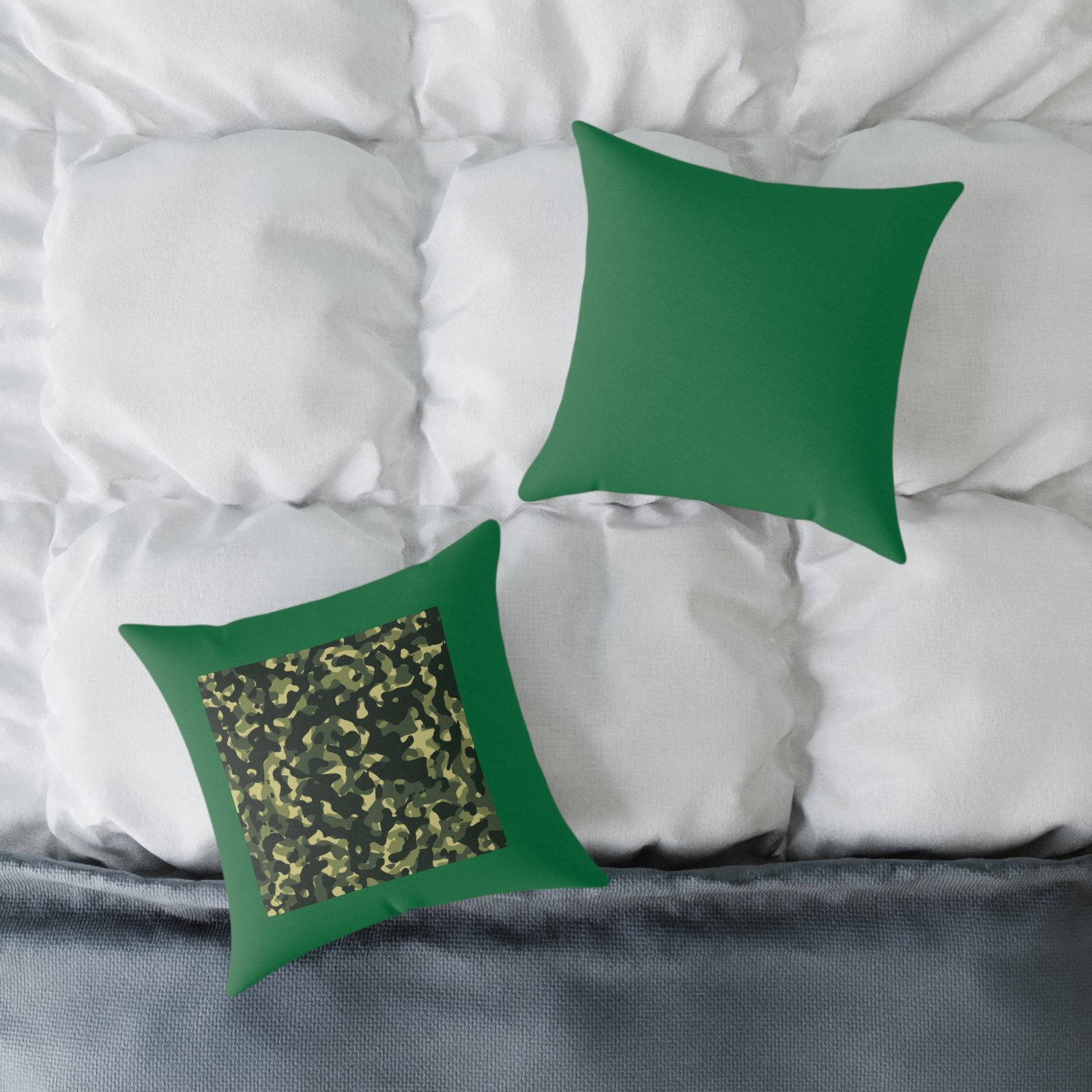 Army Square Poly Canvas Pillow - Image 4