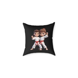 Karate Square Poly Canvas Pillow