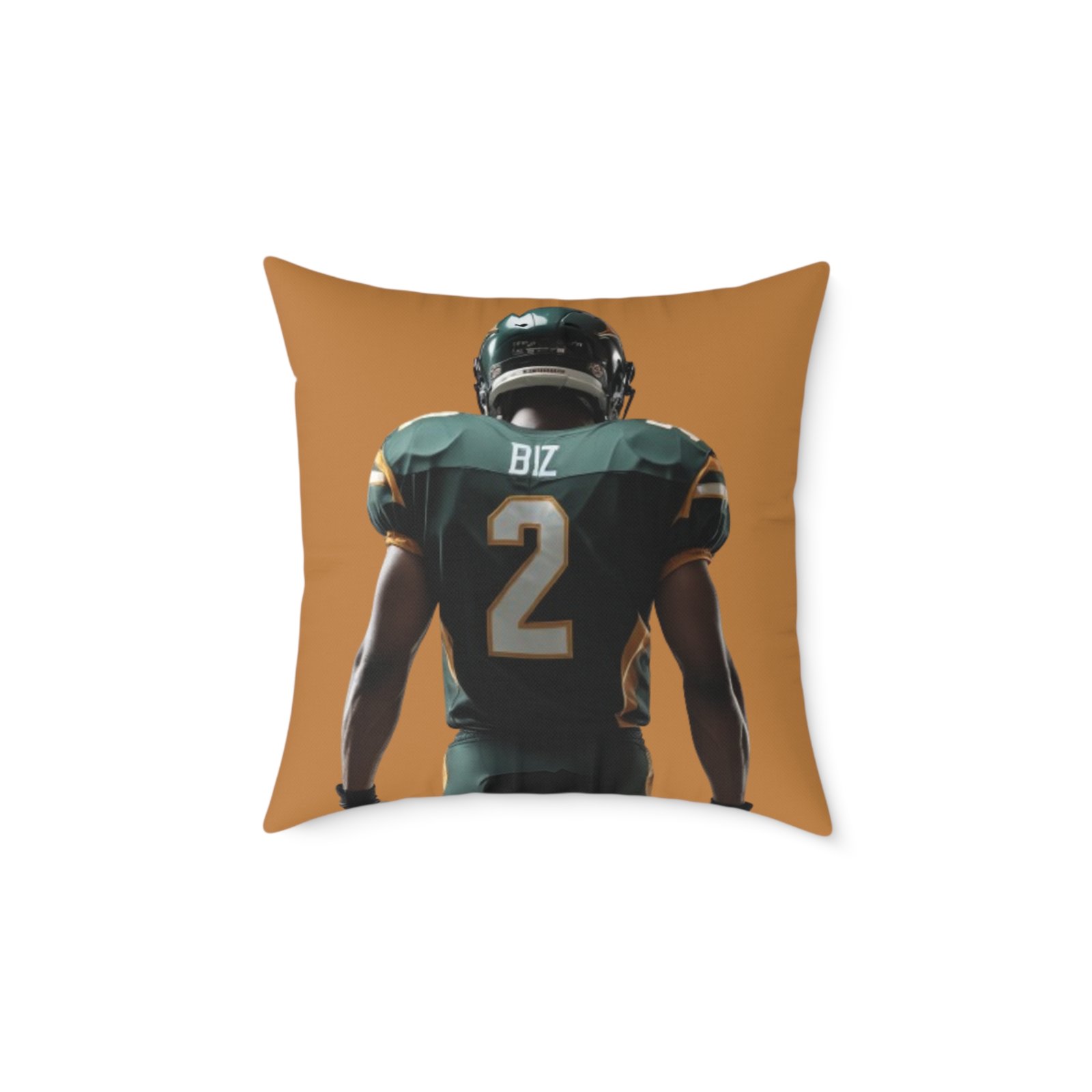 American Football Square Poly Canvas Pillow - Image 9