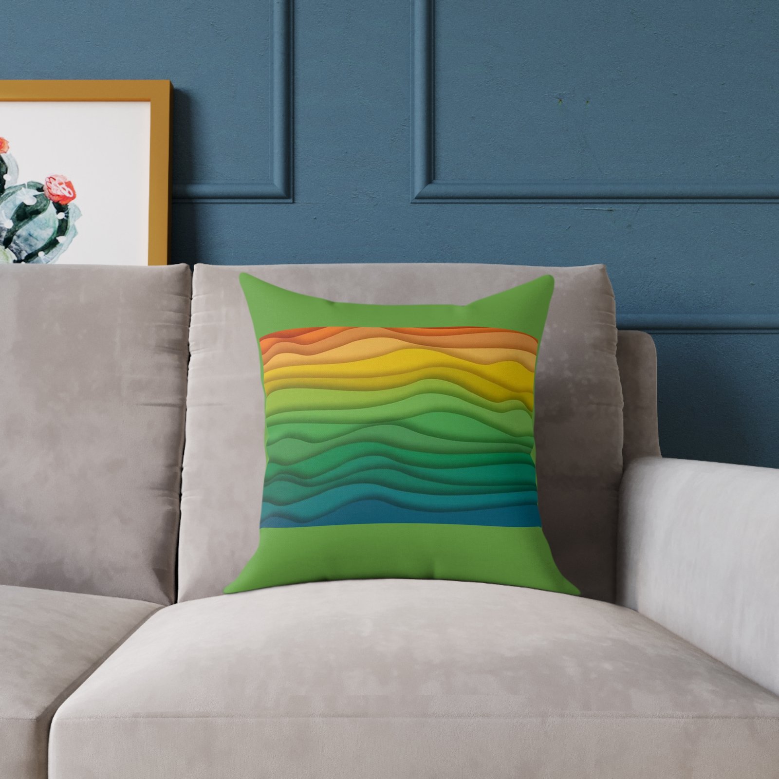 Colours Poly Canvas Pillow - Image 3