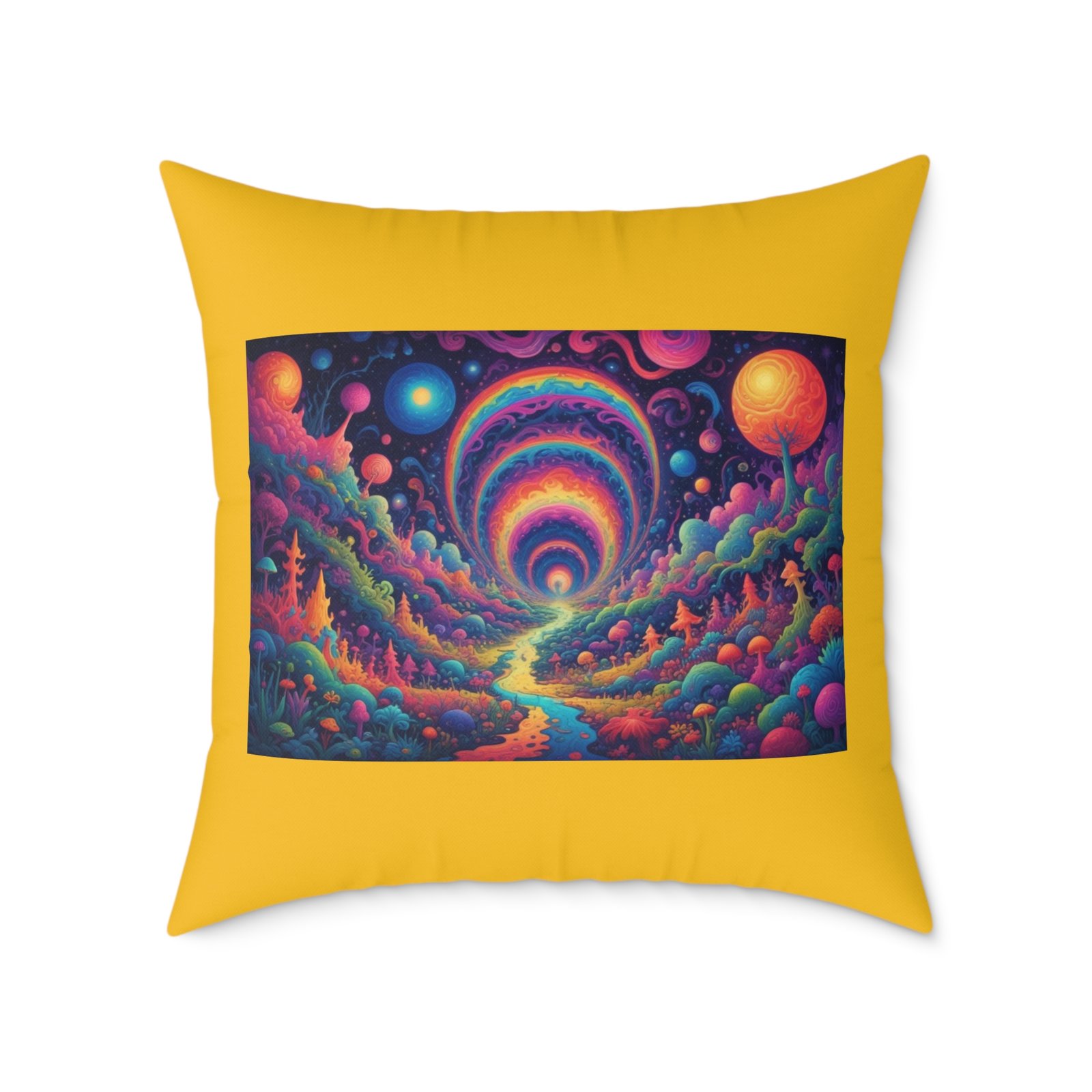 Psychadelic Square Poly Canvas Pillow - Image 17