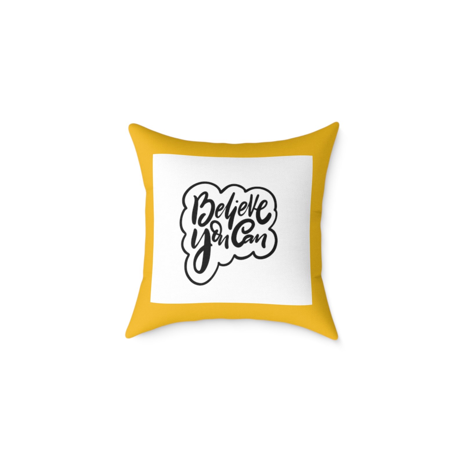 Believe You Can Square Poly Canvas Pillow - Image 5