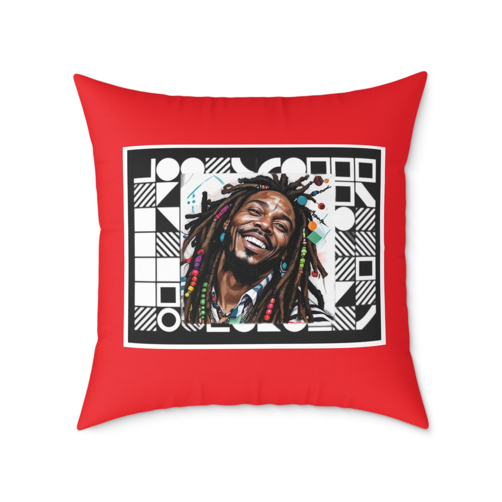 Rastafarian Square Poly Canvas Pillow - Image 17