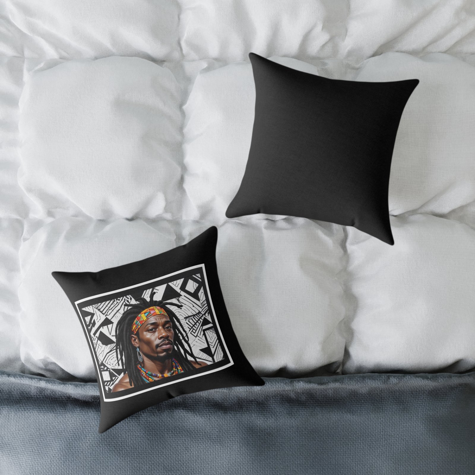 Copy of Rastafarian Square Poly Canvas Pillow - Image 4