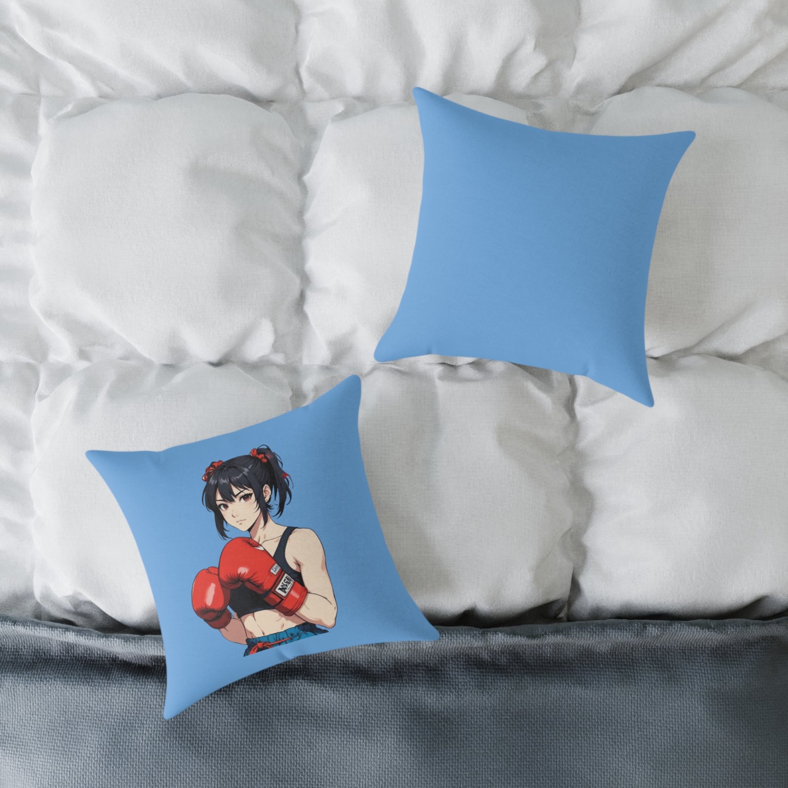 Boxing Square Poly Canvas Pillow - Image 4