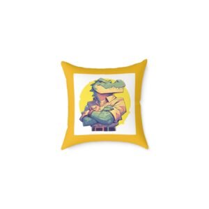 Dinassaur Square Poly Canvas Pillow