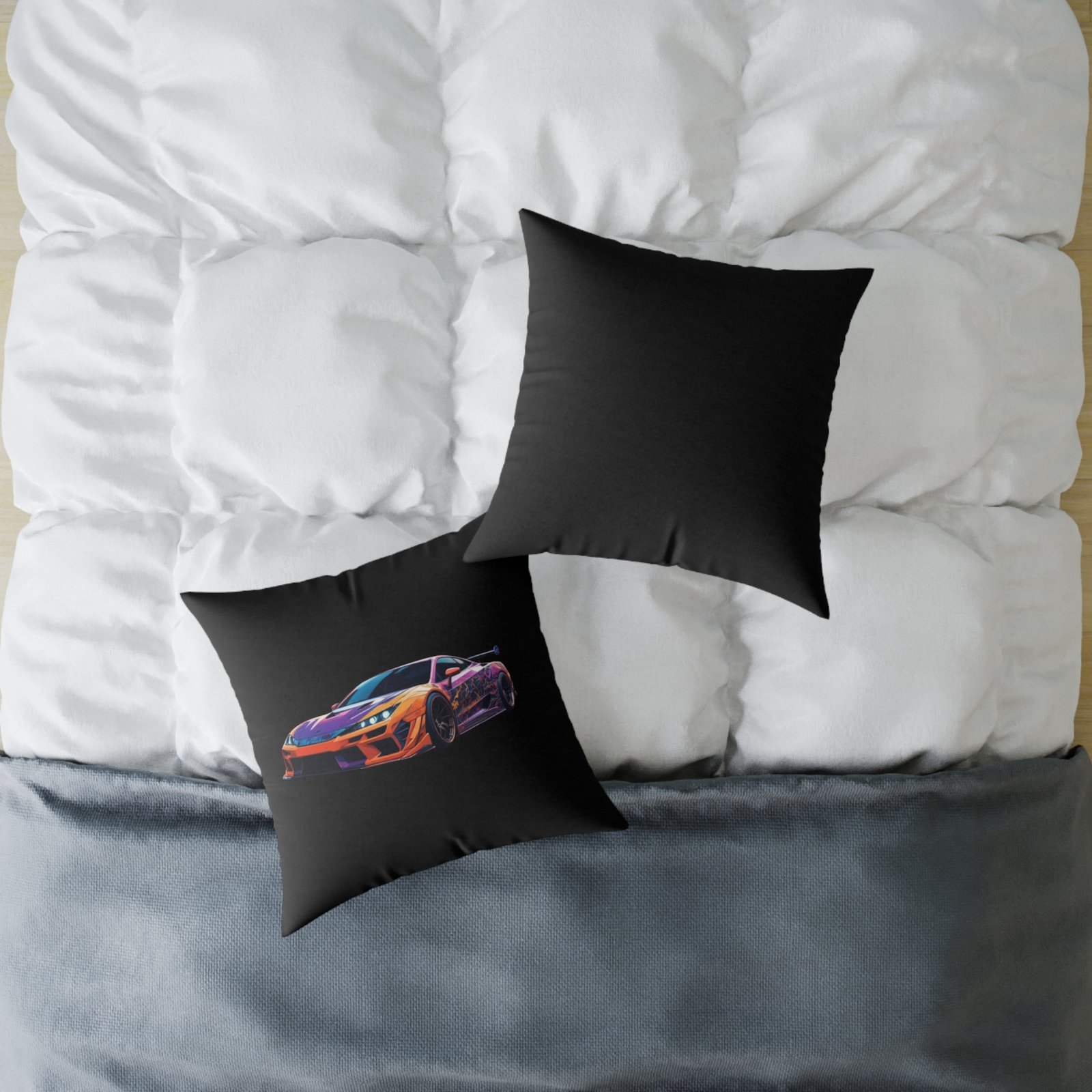 Fast Car Design Square Poly Canvas Pillow - Image 12