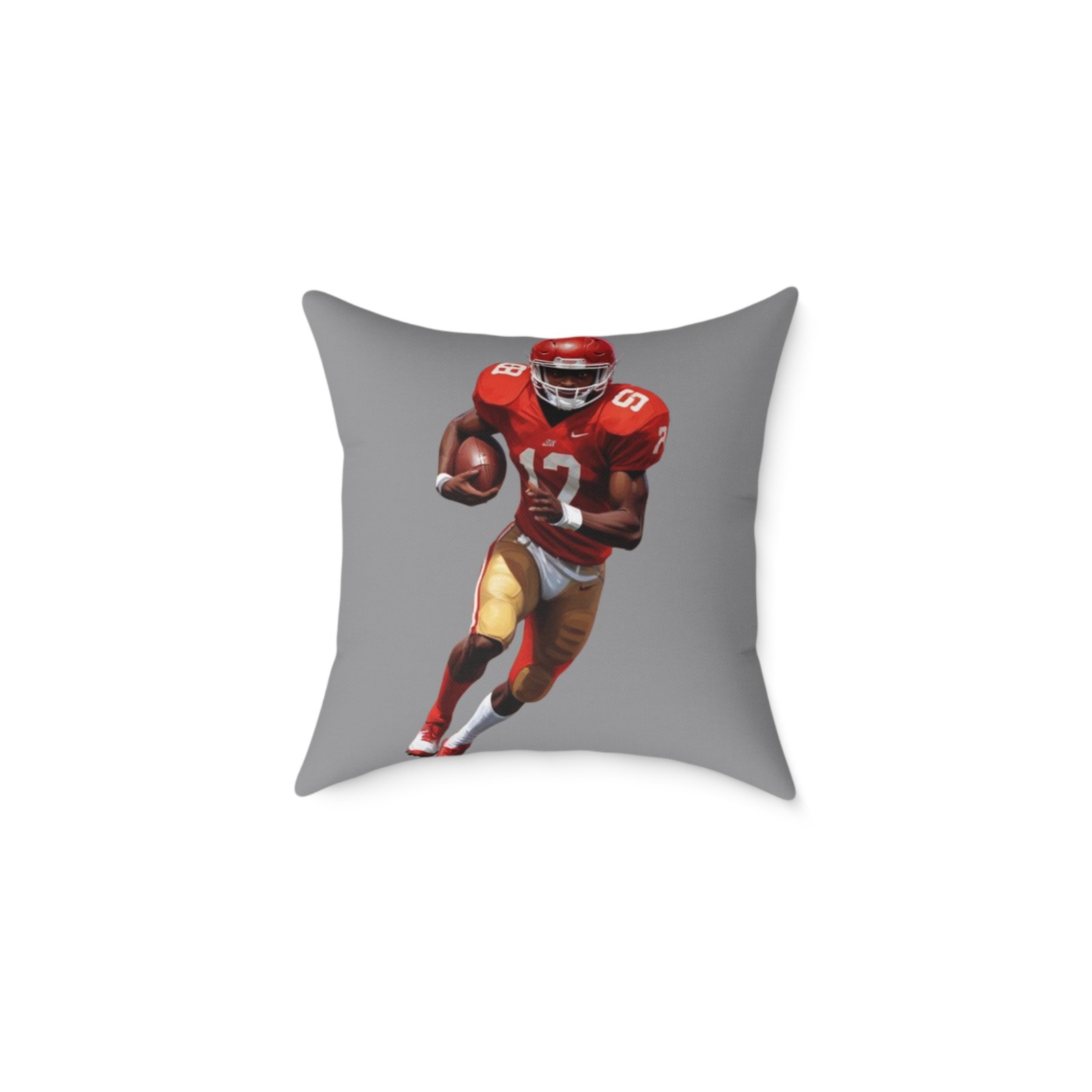 American Football Square Poly Canvas Pillow - Image 5
