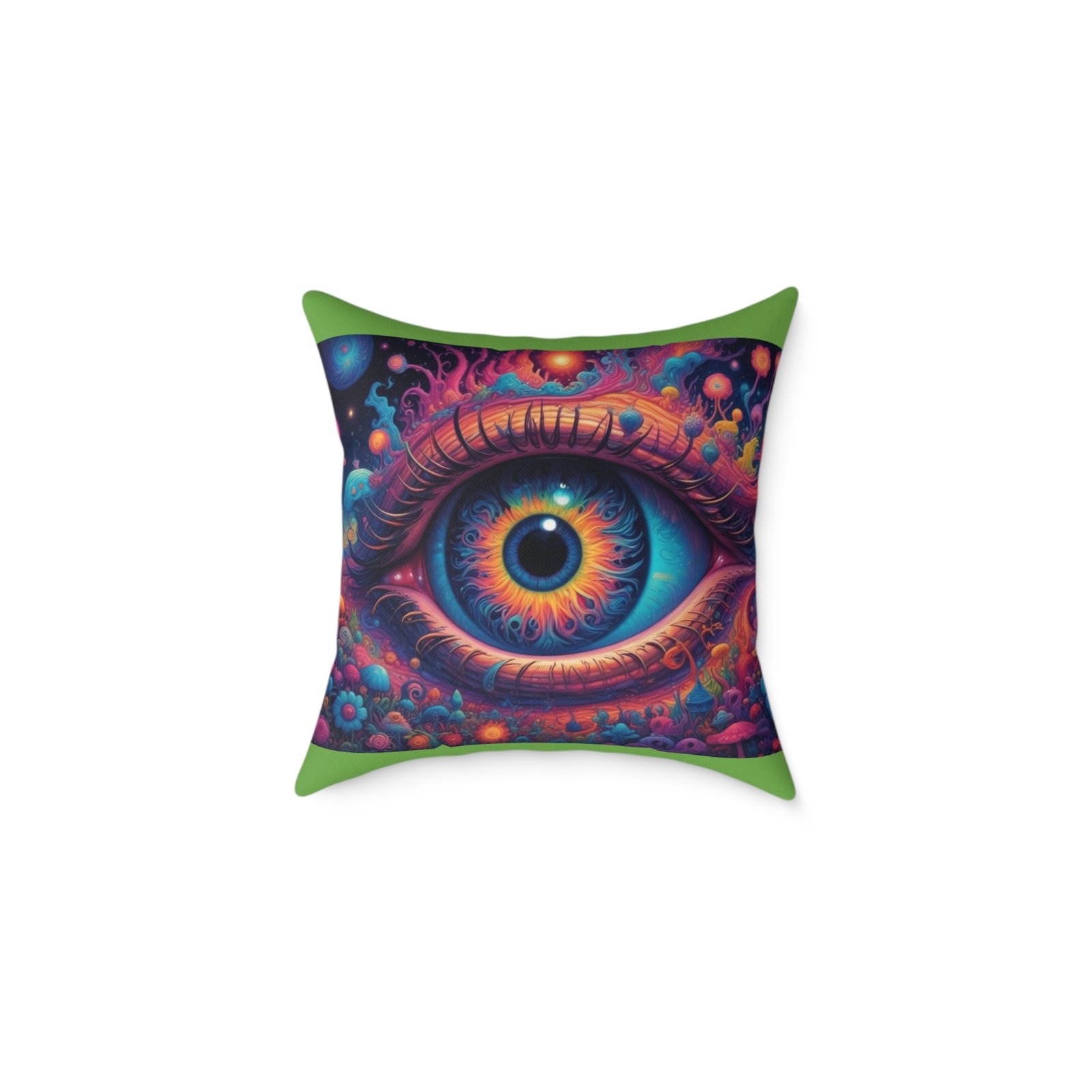 Psychadelic Square Poly Canvas Pillow - Image 5