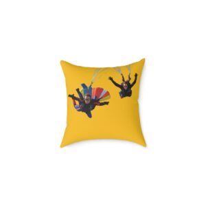 Parachuters Square Poly Canvas Pillow