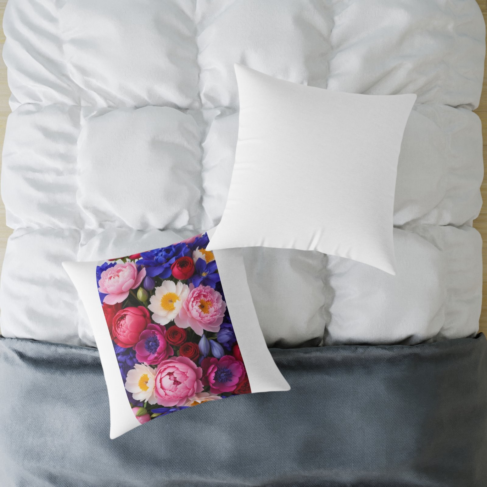 Flowers Square Poly Canvas Pillow - Image 16