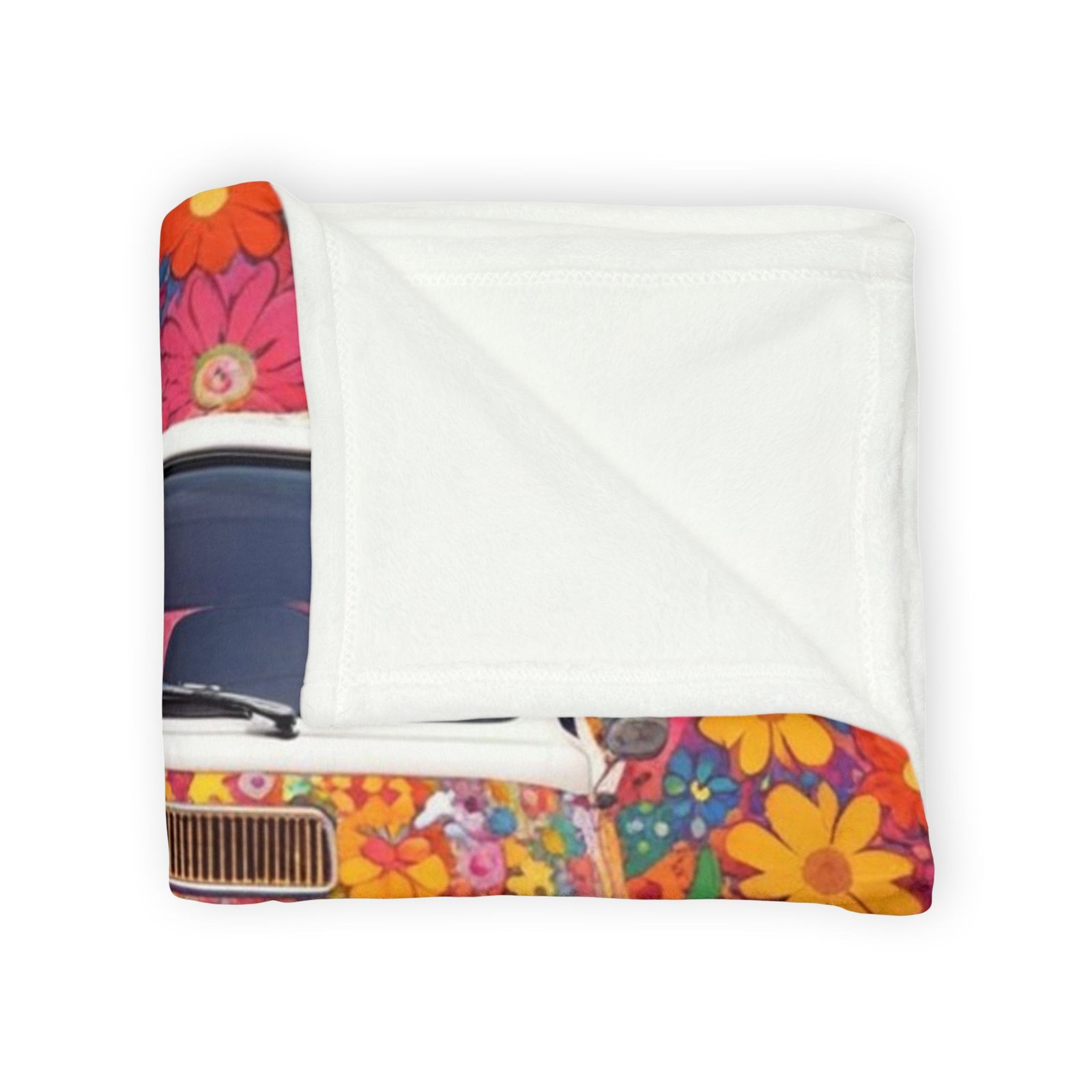 Flower Power Patterns Soft Polyester Blanket - Image 3