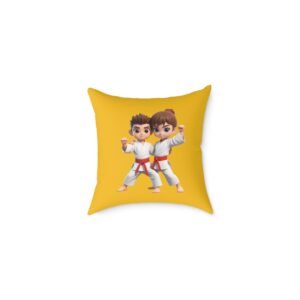 Karate Square Poly Canvas Pillow