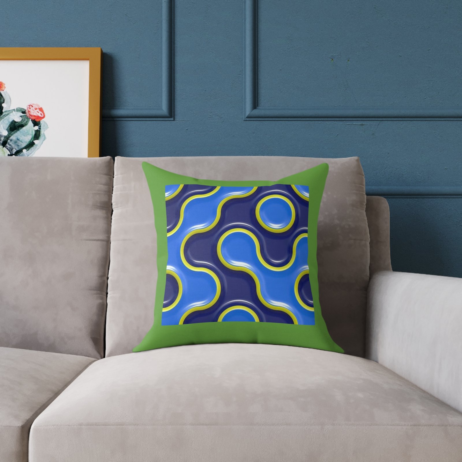 Splatter Poly Canvas Pillow - Image 3