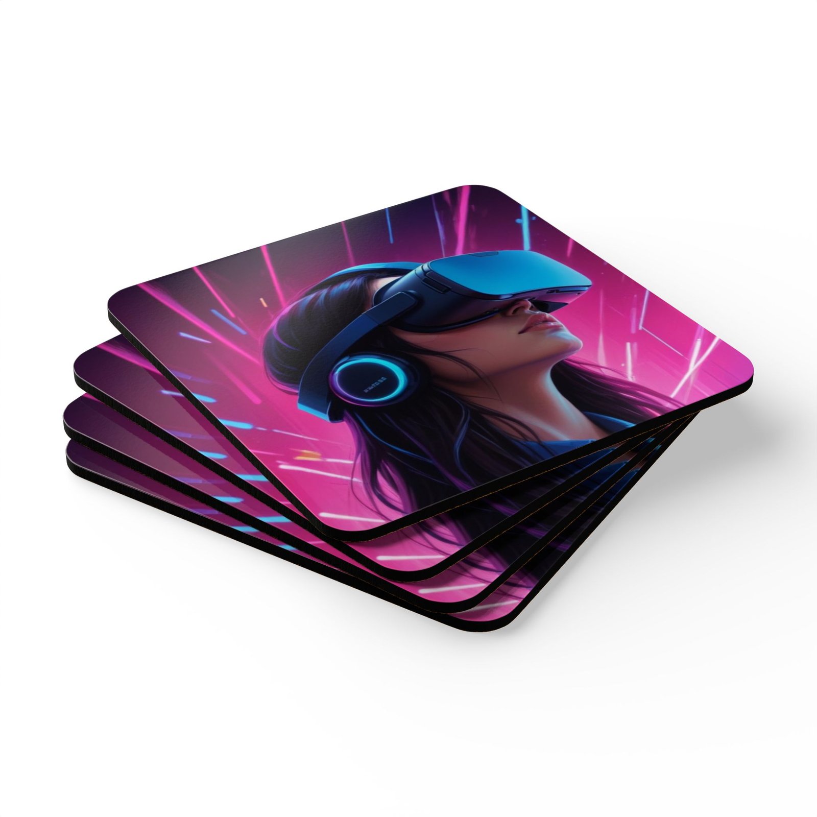 Gaming Corkwood Coaster Set - Image 3