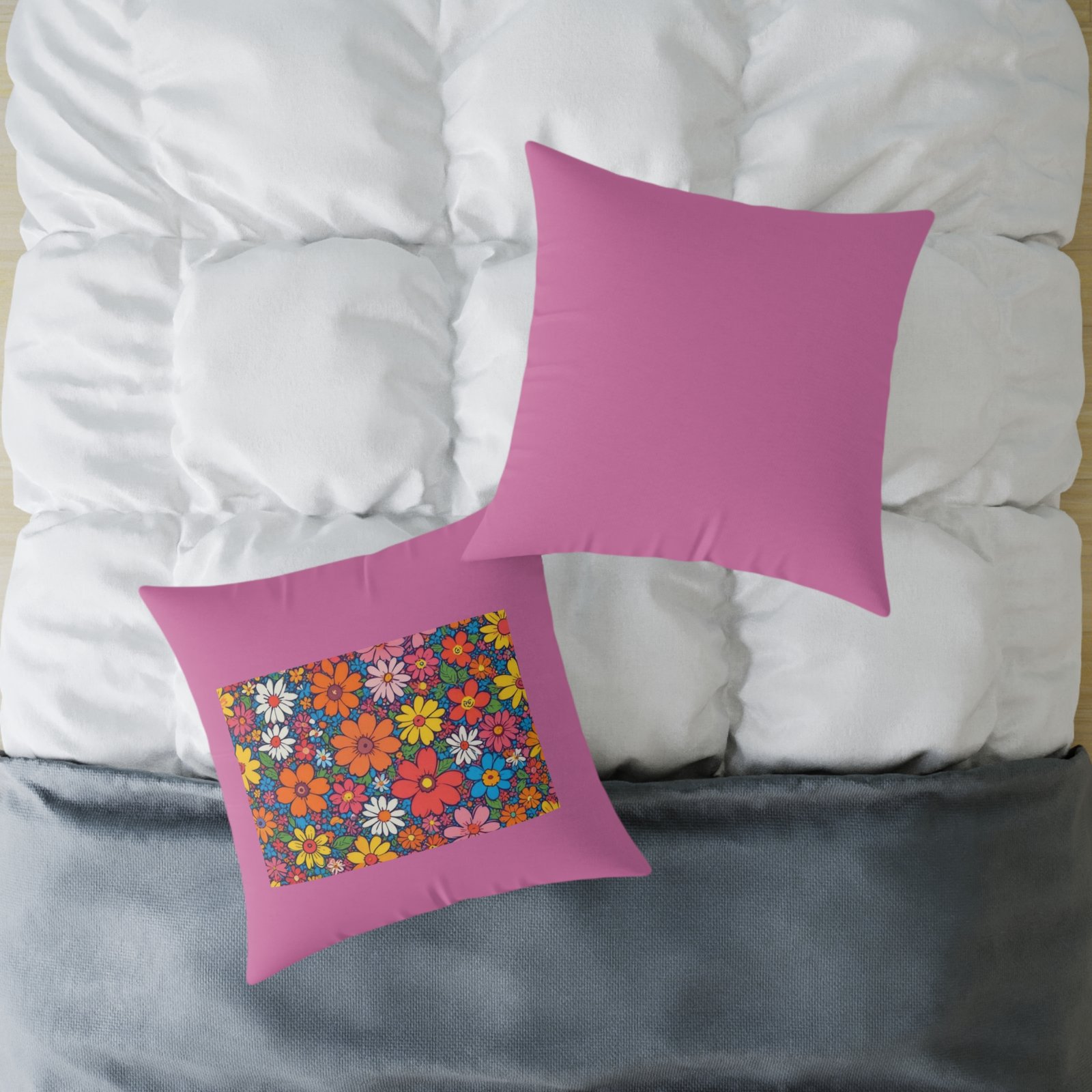 Psychadelic Square Poly Canvas Pillow - Image 16