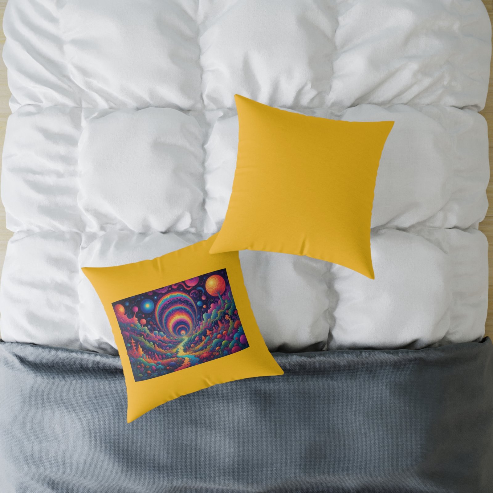 Psychadelic Square Poly Canvas Pillow - Image 12