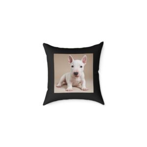 English Bull Terrier Square Poly Canvas Pillow
