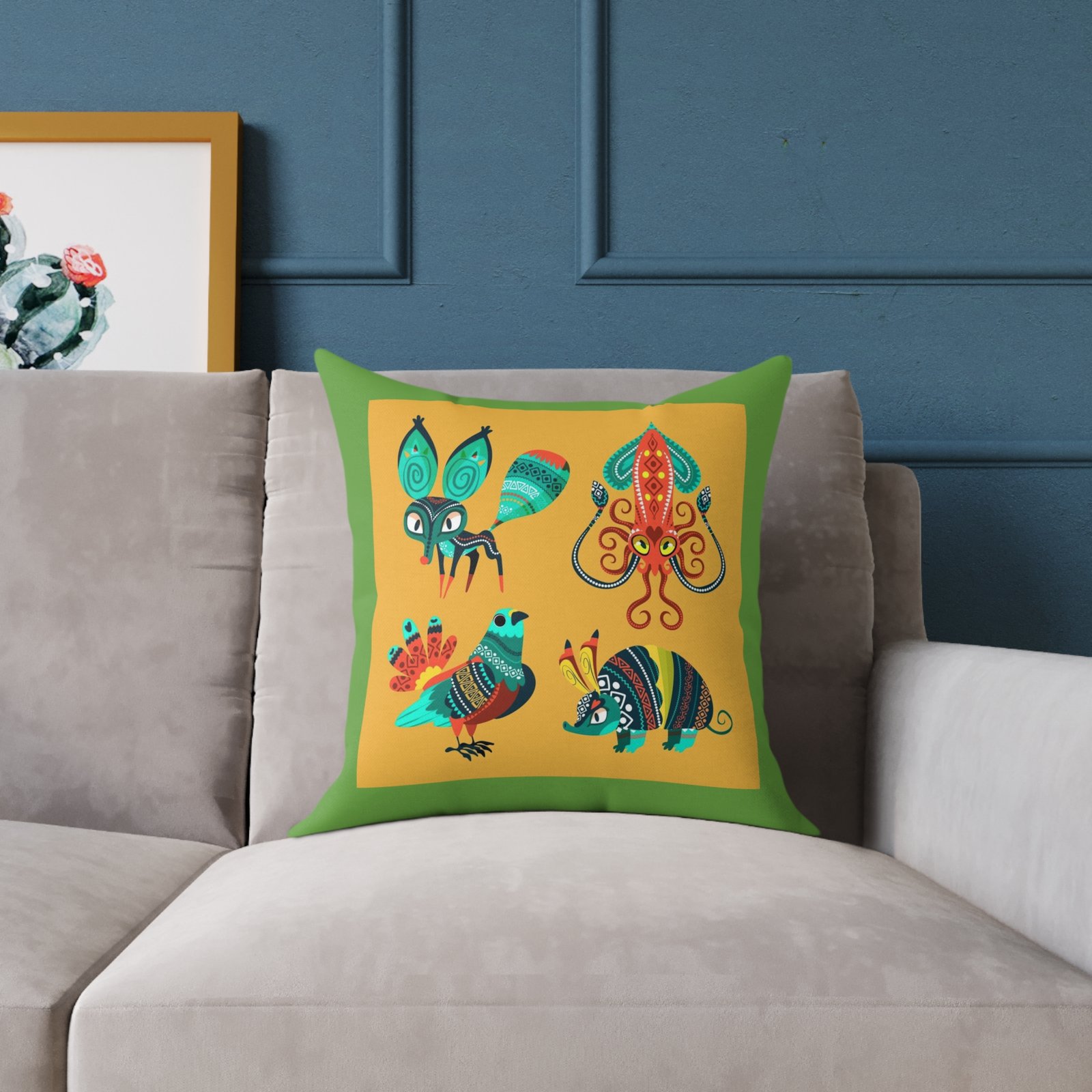 Mexico Square Poly Canvas Pillow - Image 7