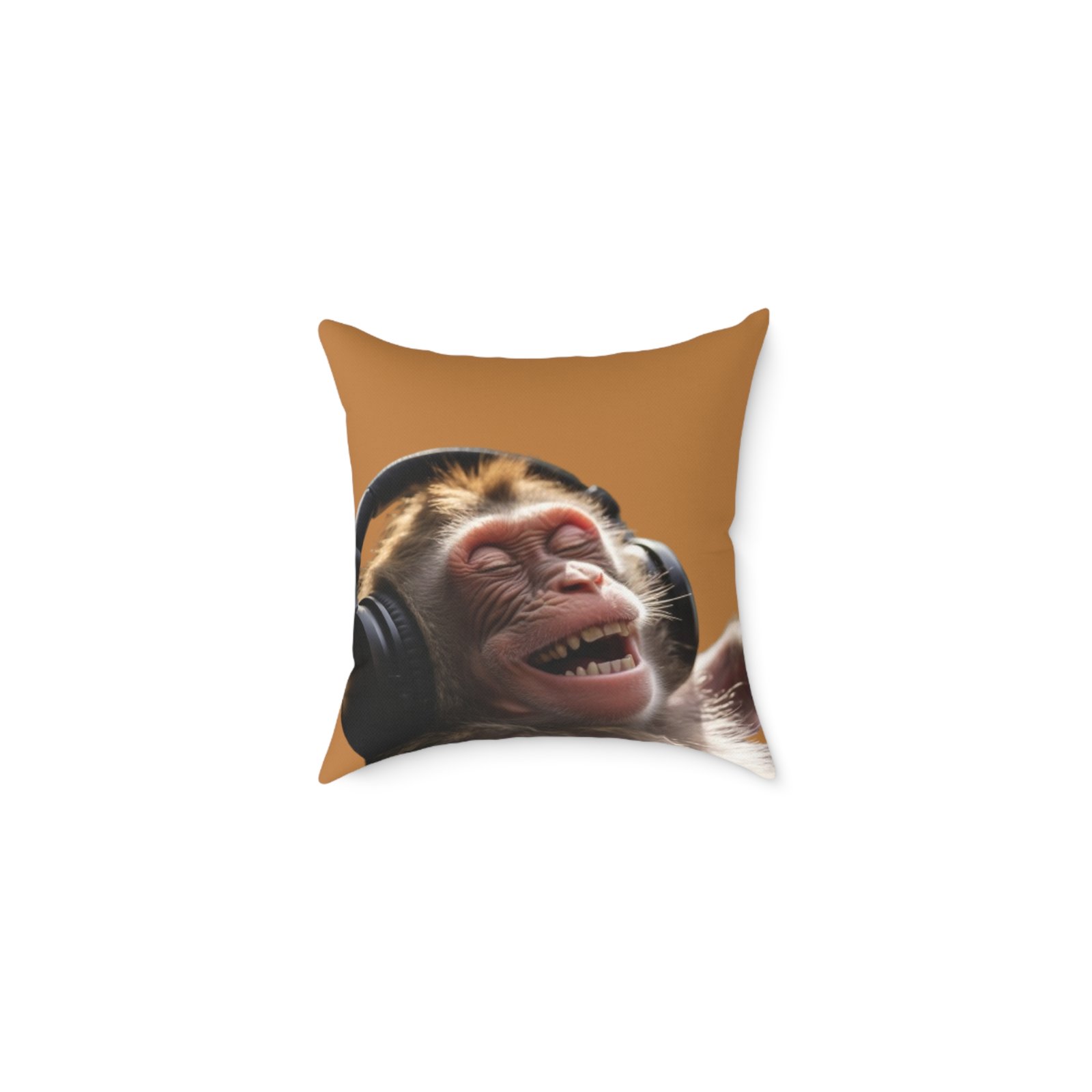Funny Monkey Poly Canvas Pillow
