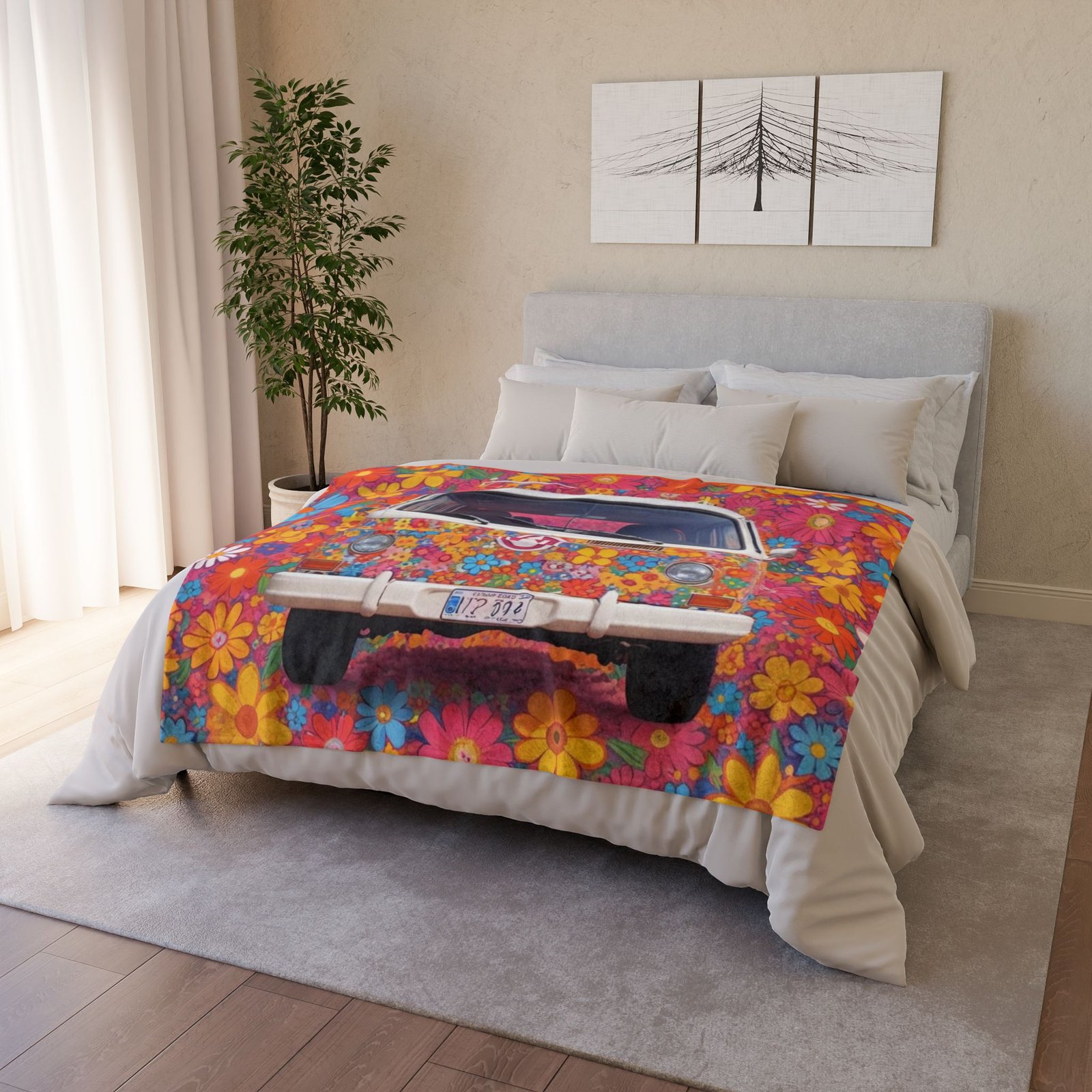 Flower Power Patterns Soft Polyester Blanket - Image 8