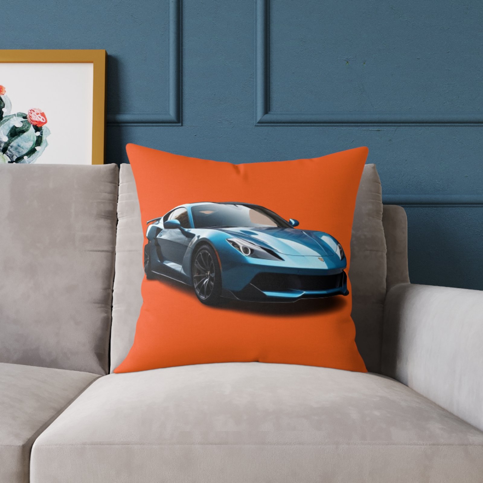 Fast Car Square Poly Canvas Pillow - Image 11